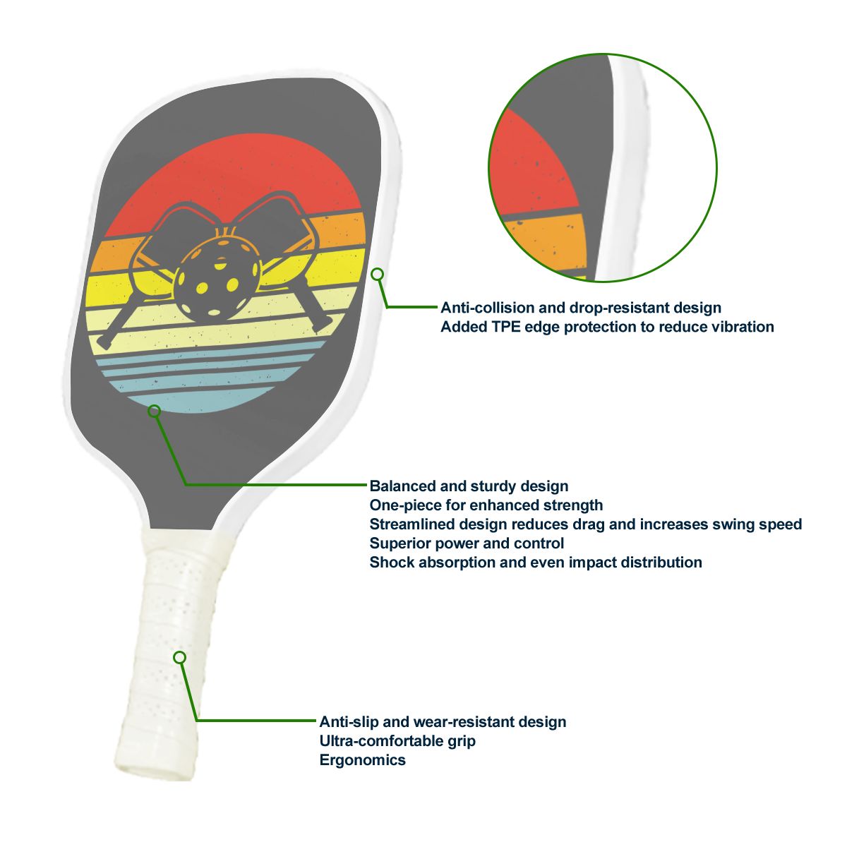 Pickleball Paddle - Paddles Rainbow