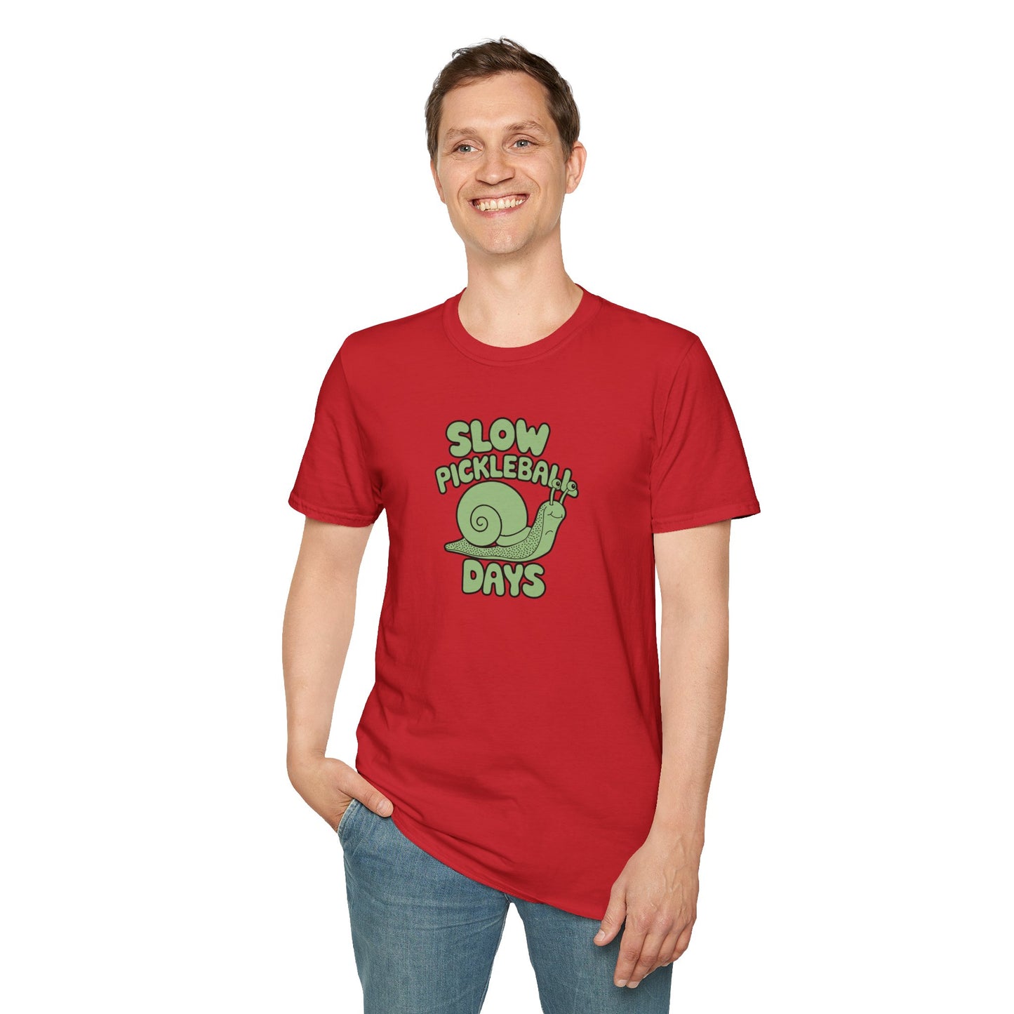 Men's Soft Pickleball T-shirt - Slow Pickleball Days