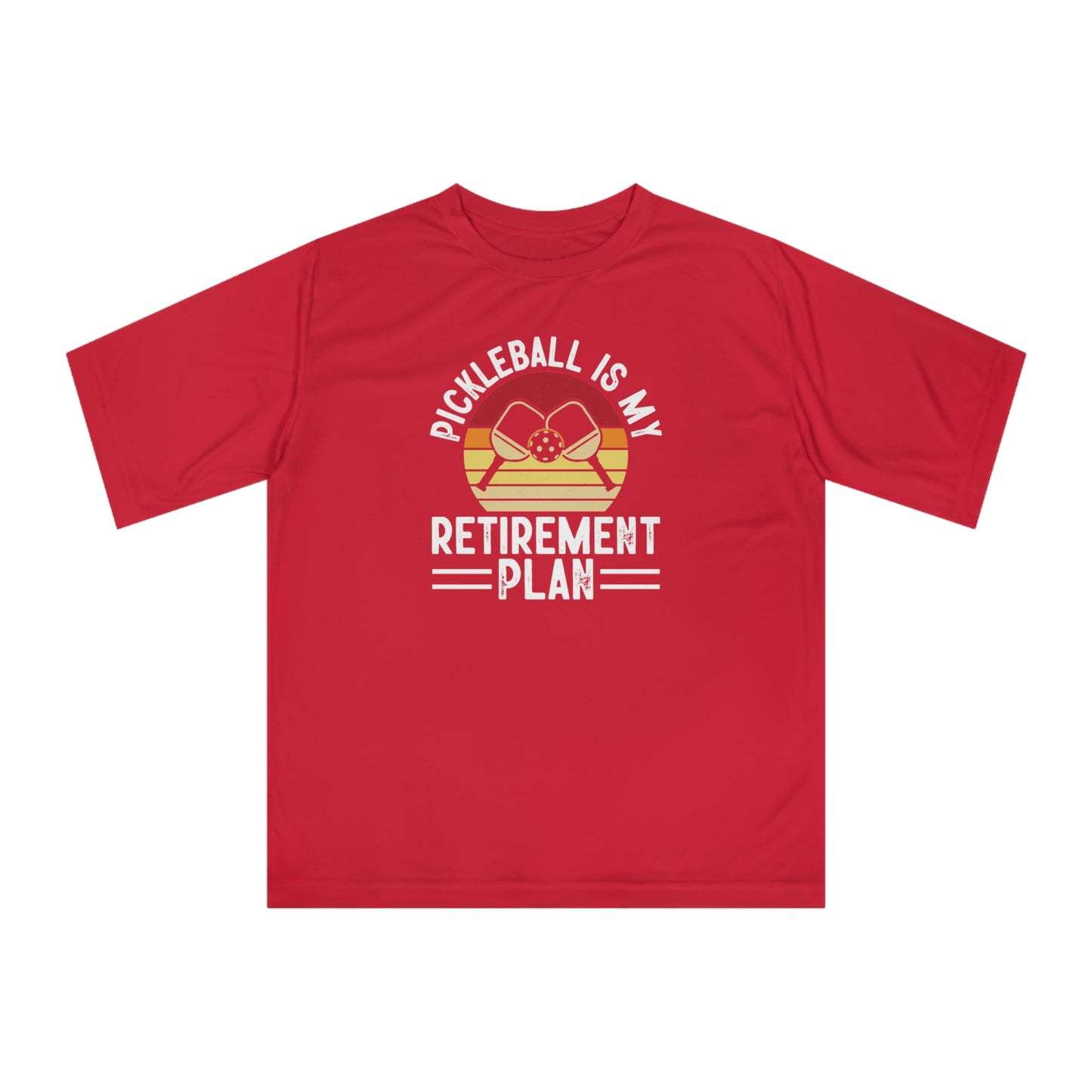 Men's Pickleball T-shirt - Pickleball Is My Retirement Plan Red