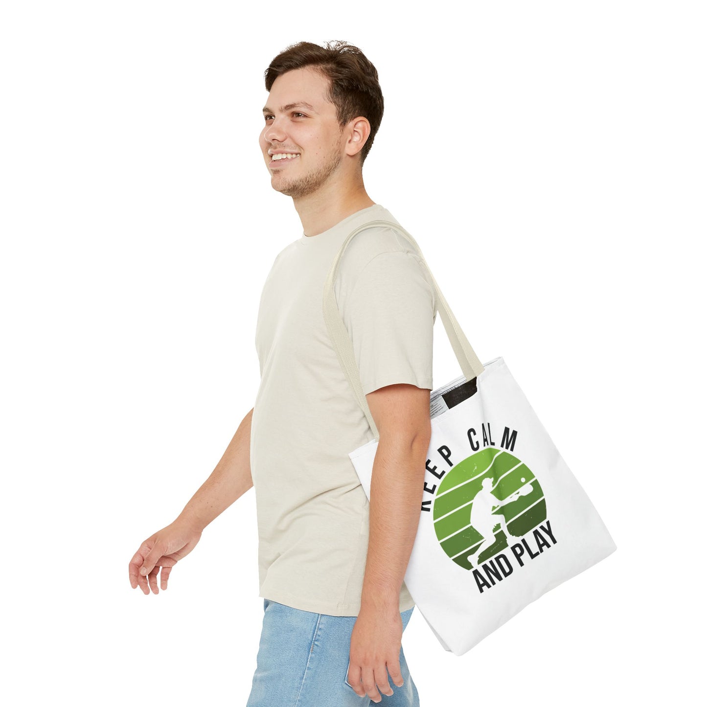 Pickleball Durable Tote Bag - Keep Calm and Play