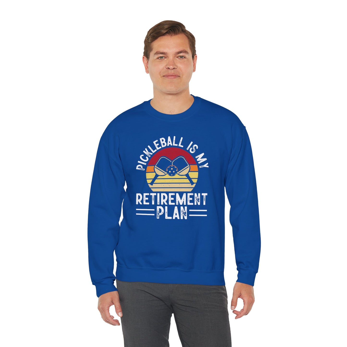 Men's Unique Pickleball Sweatshirt - Pickleball Is My Retirement Plan