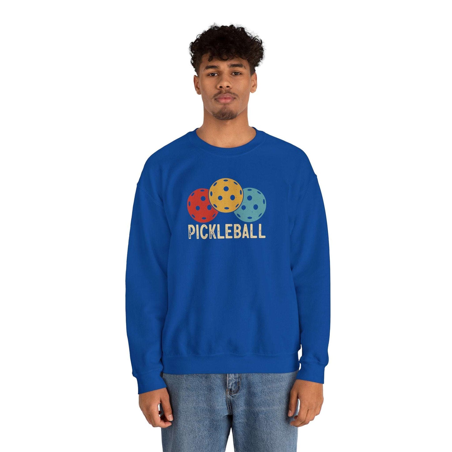 Men's Cool Pickleball Sweatshirt - Trio Pickleball Retro