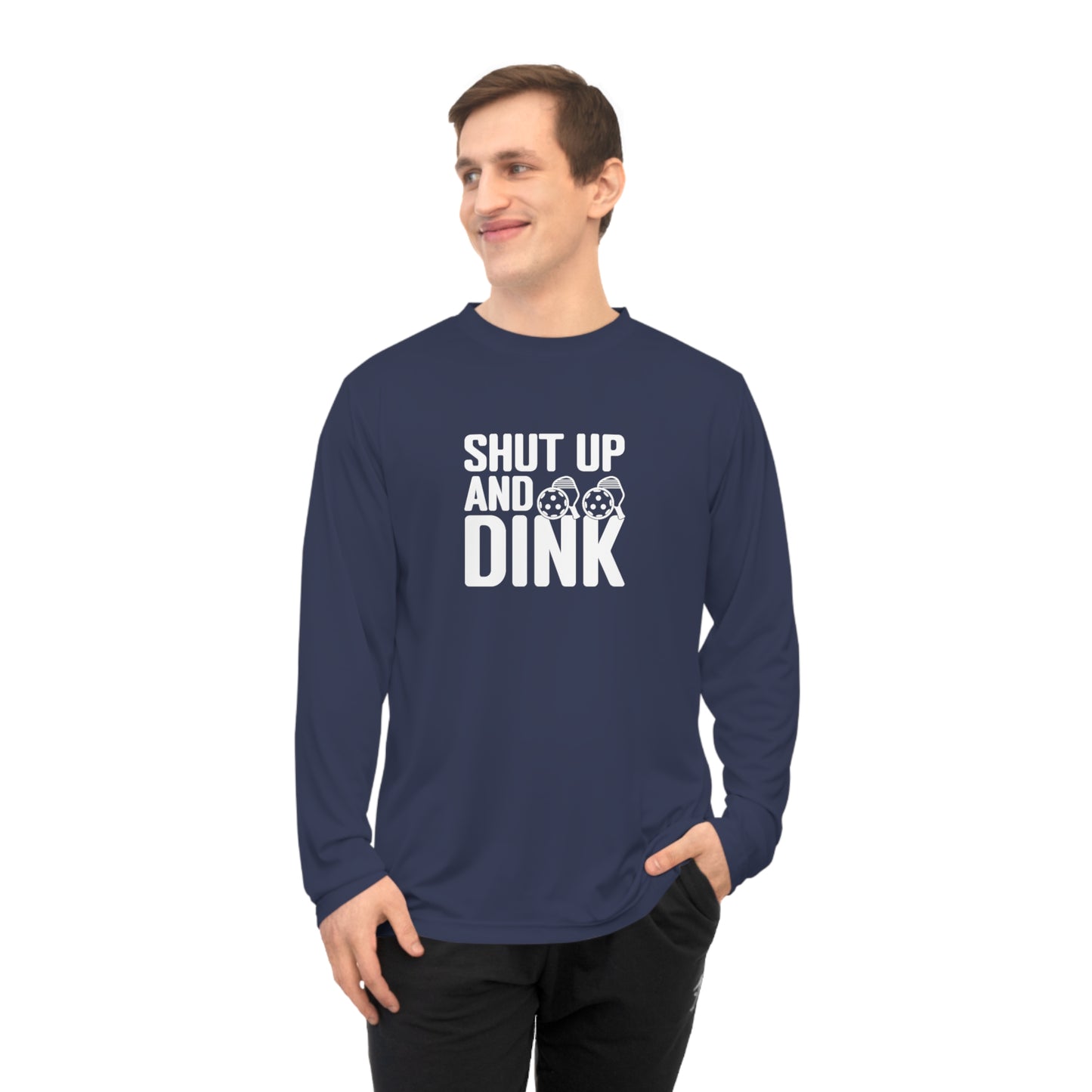 Men's Unique Pickleball Long Sleeves top - Shut Up and Dink