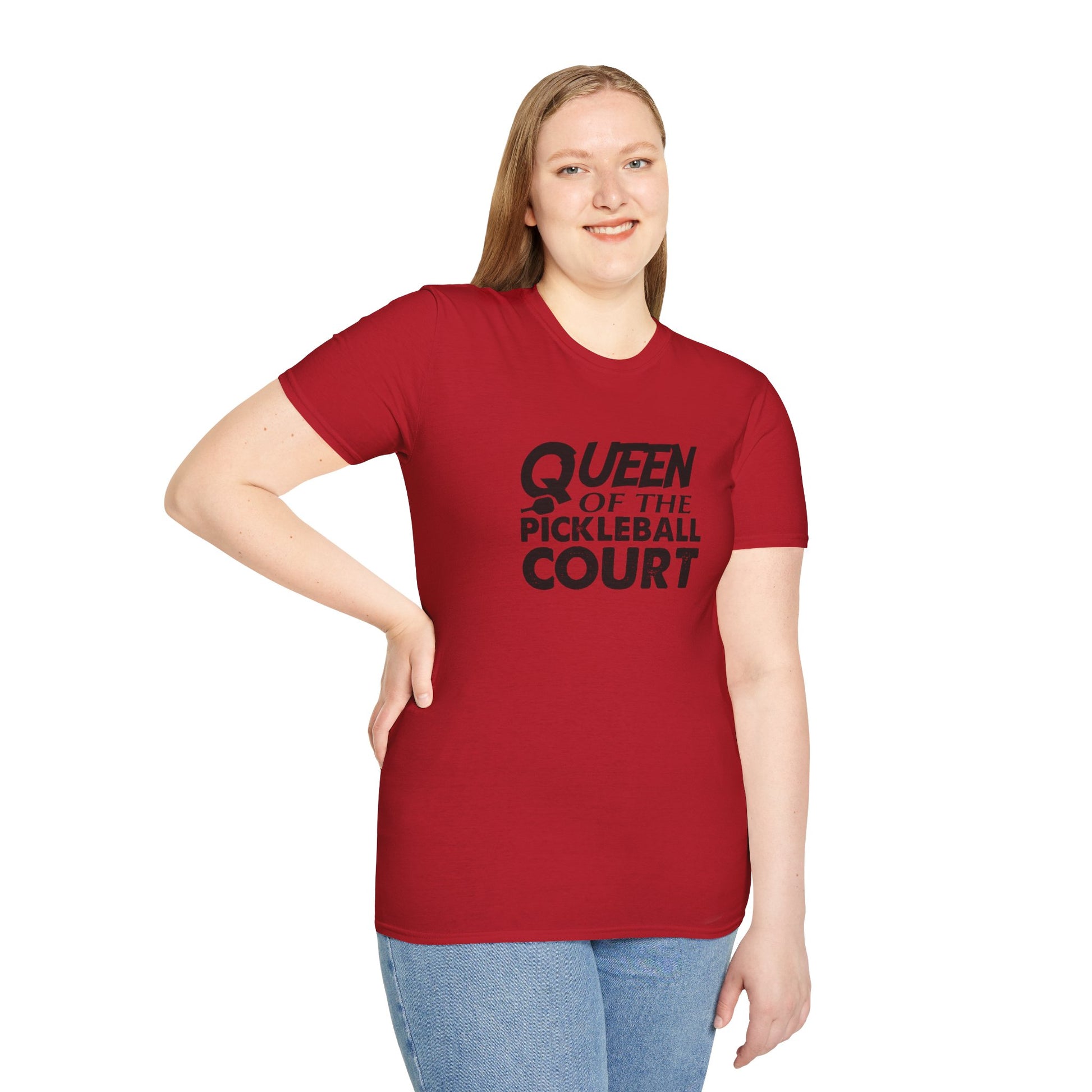 Women's Charming Pickleball T-shirt - Queen of the Pickleball Court