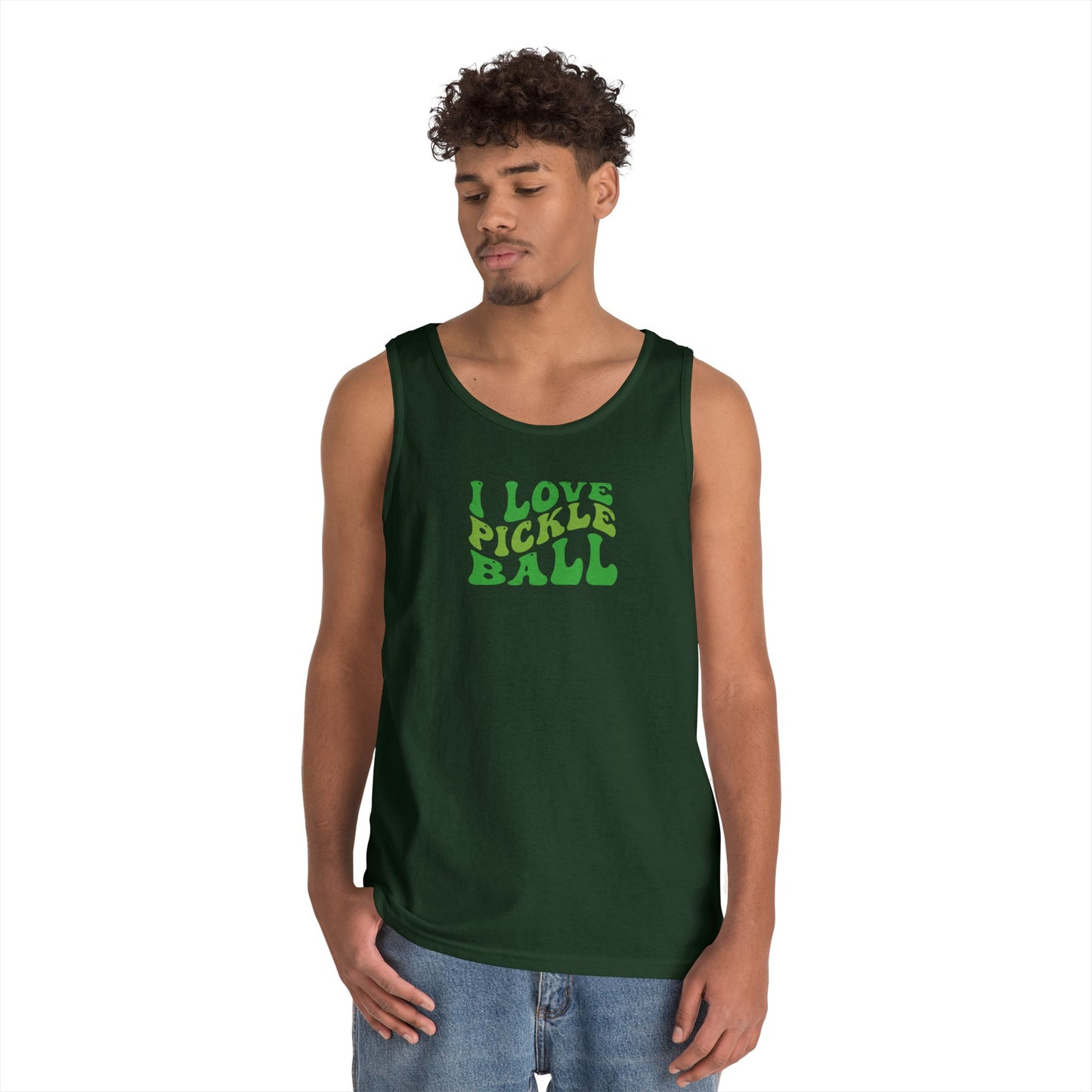 Men's Funny Pickleball Tank Top - I Love Pickleball