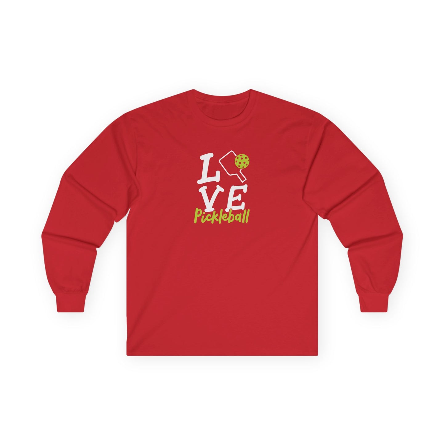 Women's Unique Pickleball Long Sleeves top - Love Pickleball Red