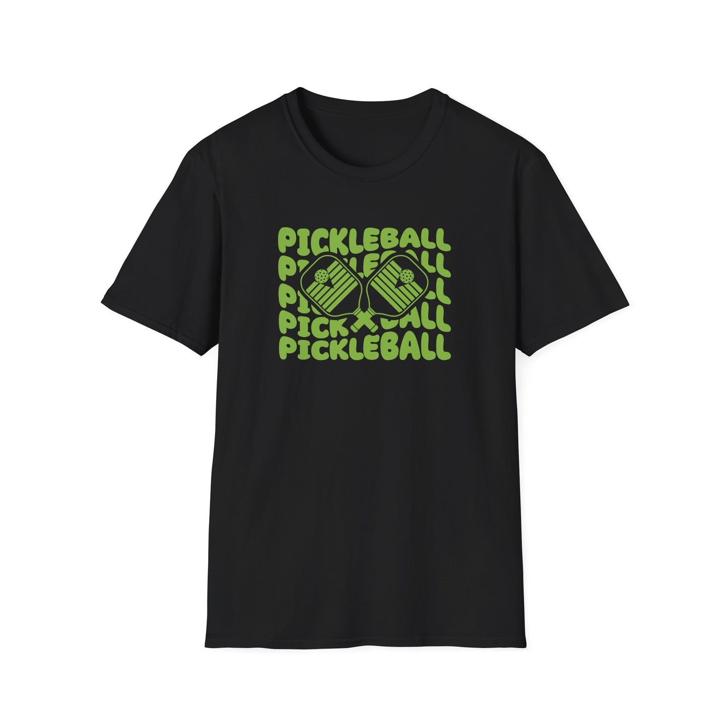 Women's Fun Pickleball T-shirt - Pickleball Echo Black