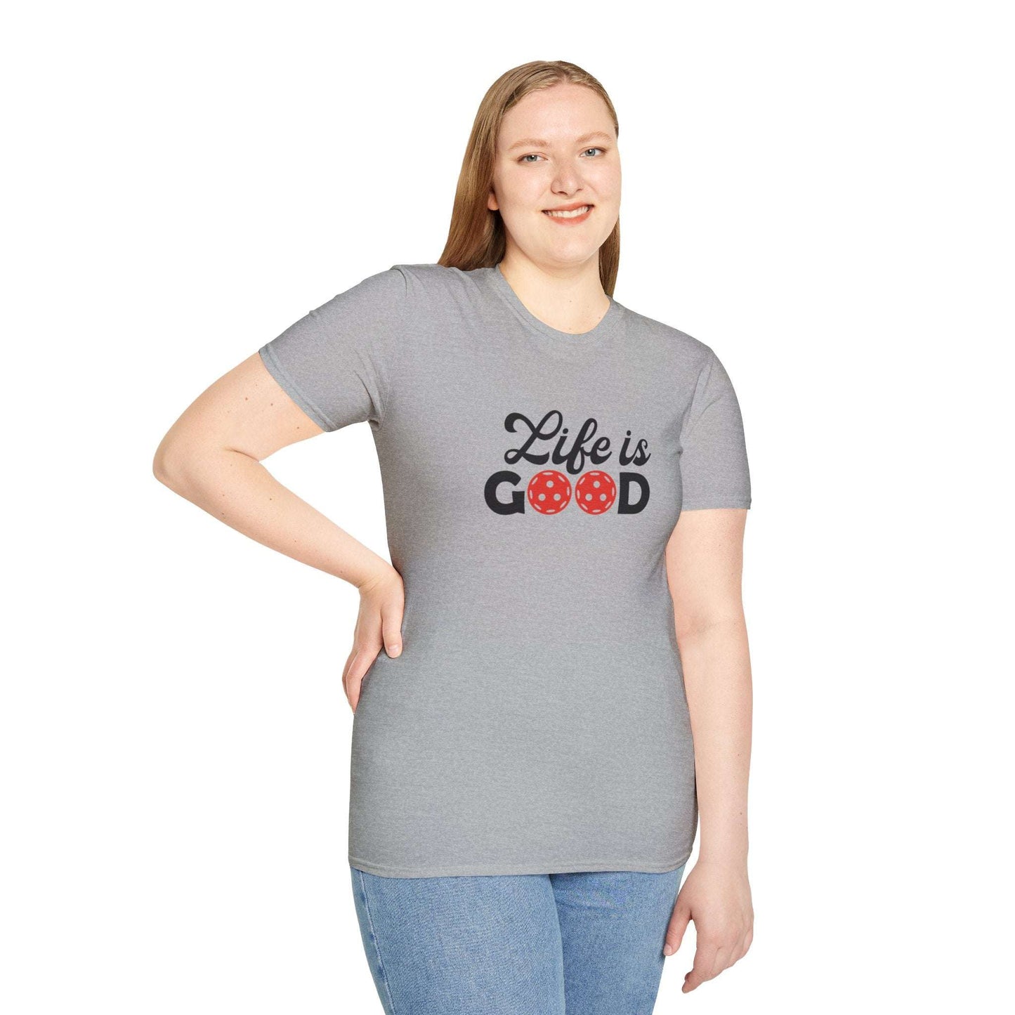 Women's Cute Pickleball T-shirt - Life is Good