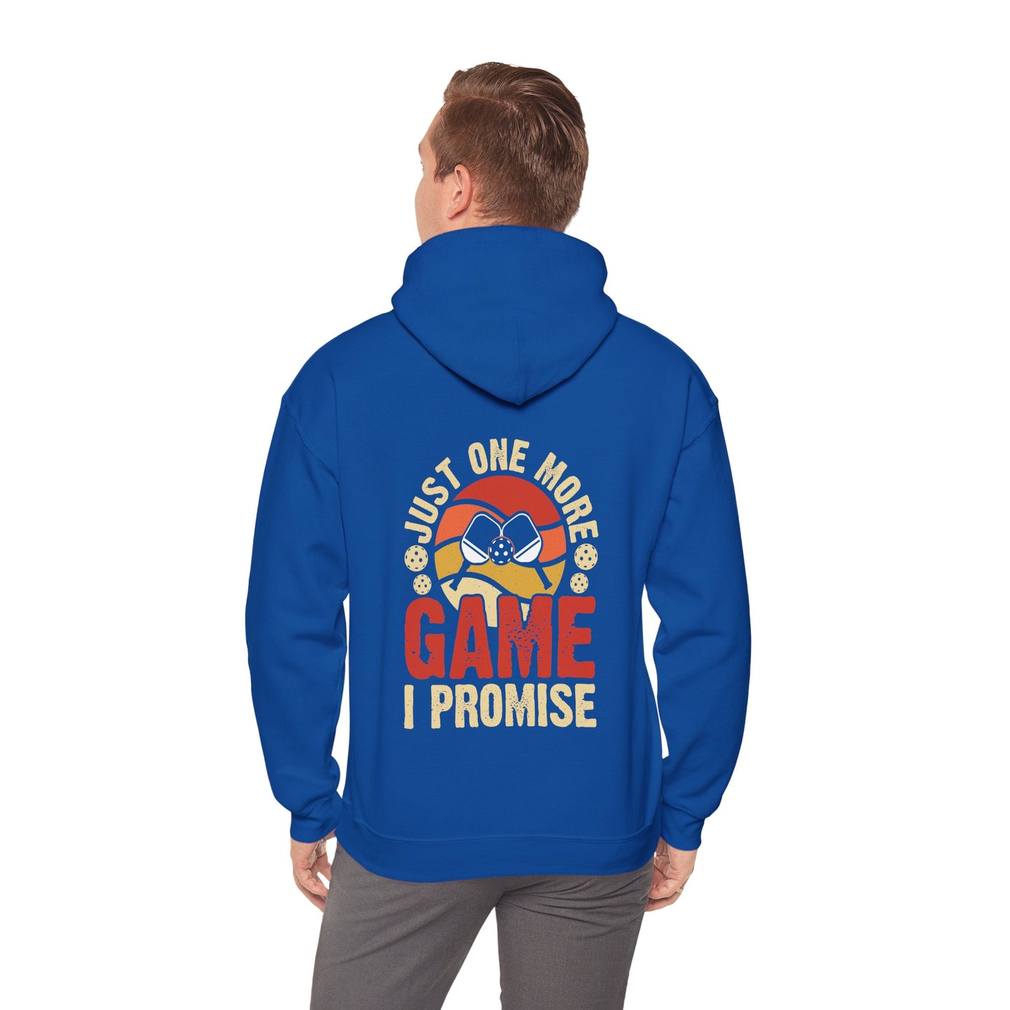 Men's Funny Pickleball Hoodie - Just One More Game I Promise