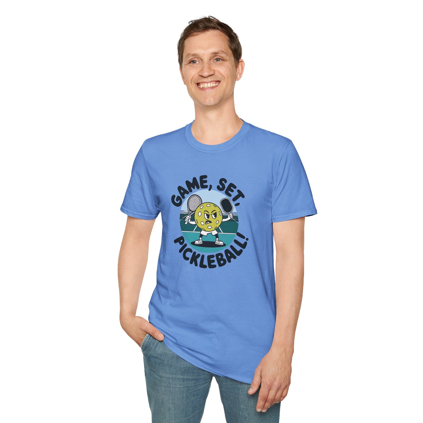 Men's Soft Pickleball T-shirt - Game, Set, Pickleball