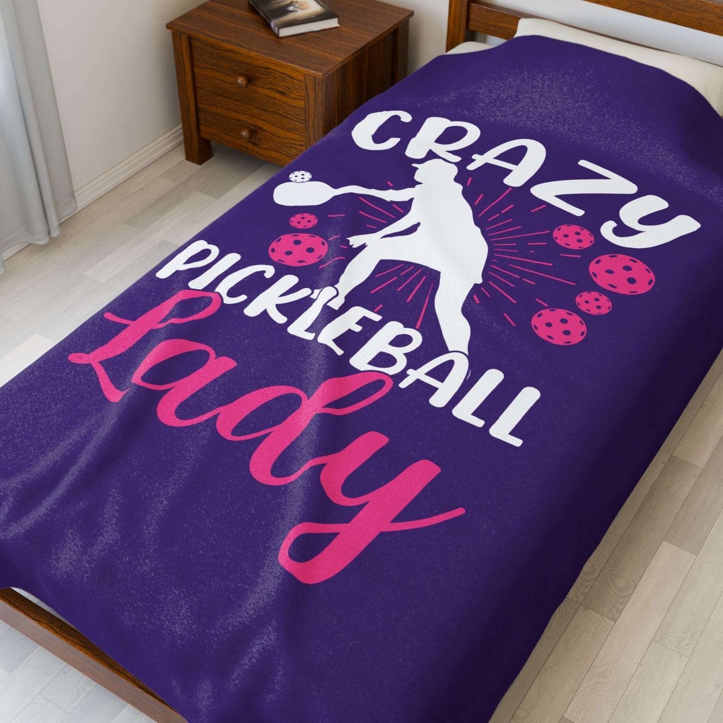 Pickleball Stylish Blanket - Crazy Pickleball Lady