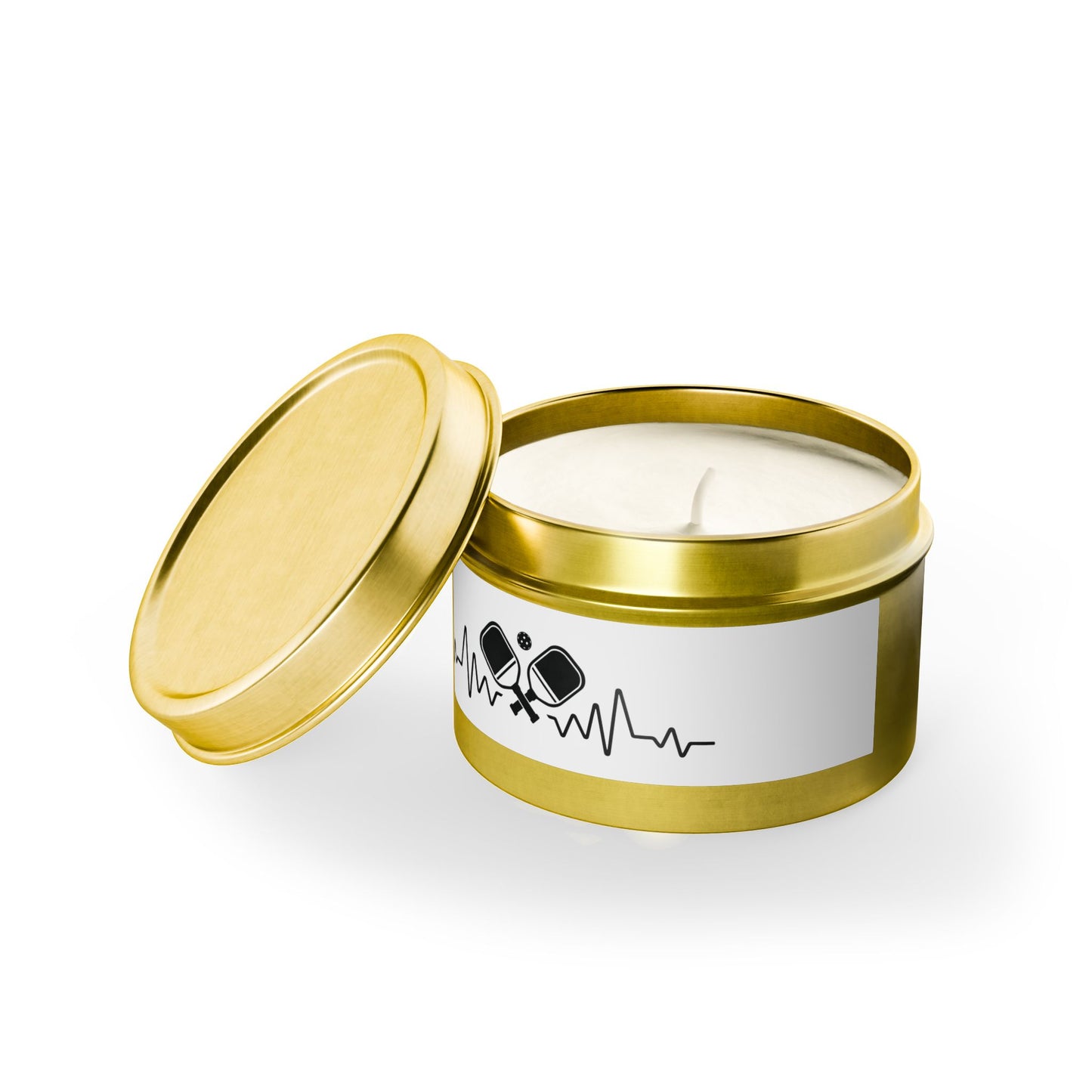 Pickleball Unique Tin Can Candle - Pickleball Pulse Gold