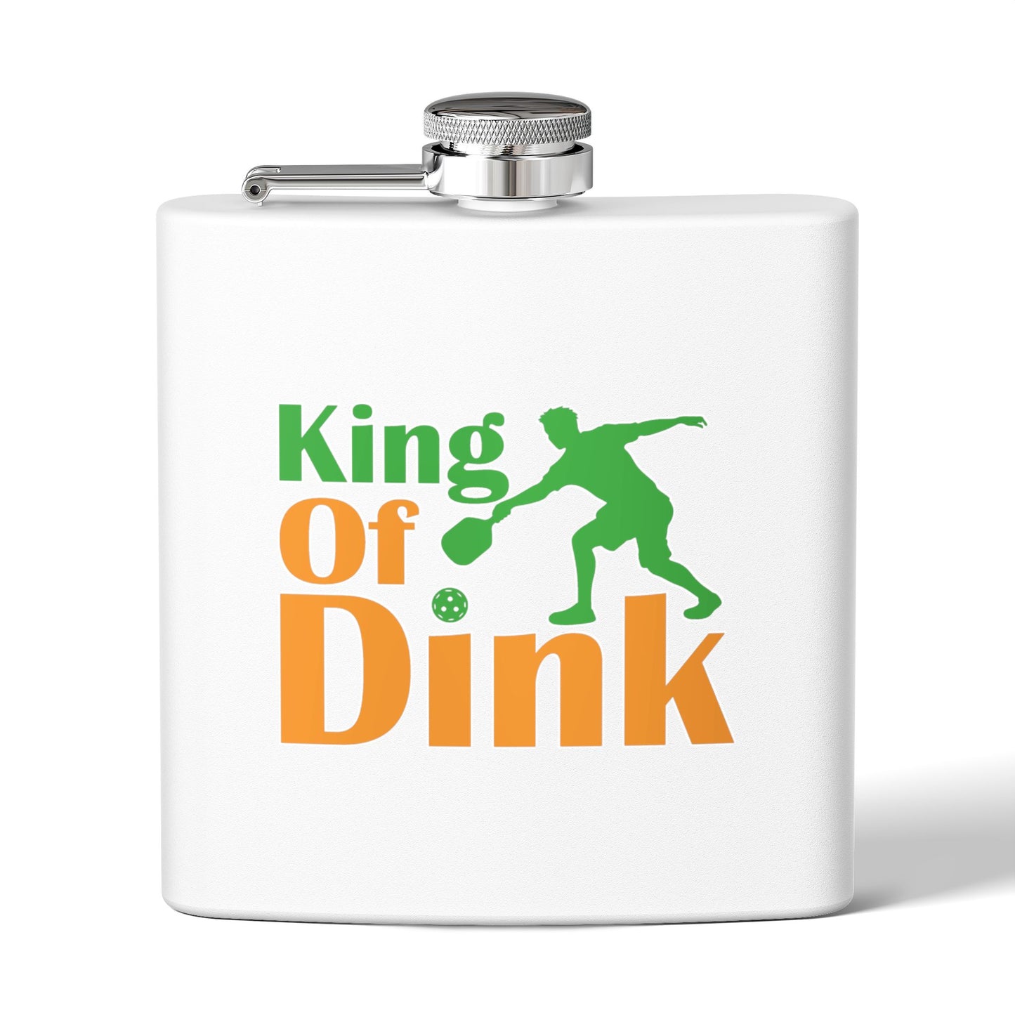 Pickleball Playful Flask - King of Dink 6oz
