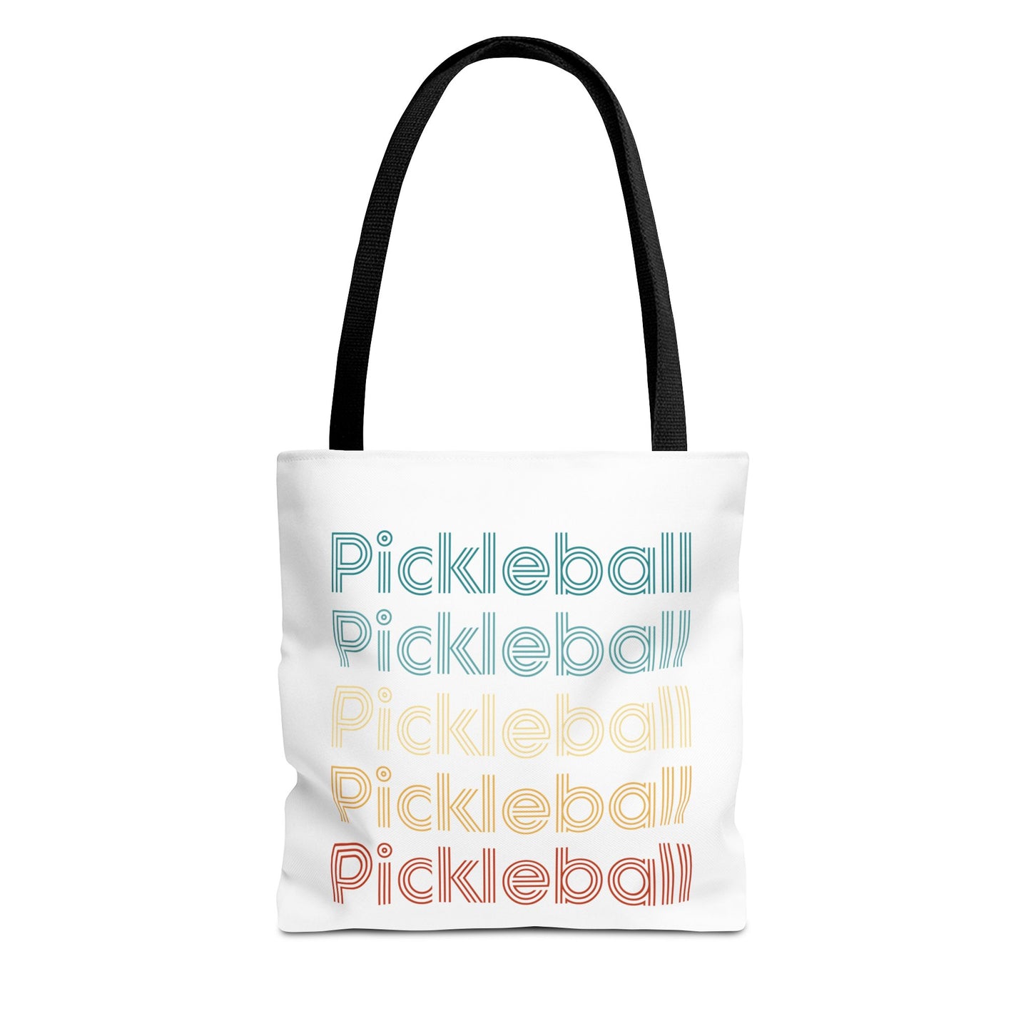 Pickleball Playful Tote Bag - Pickleball Repeat Black