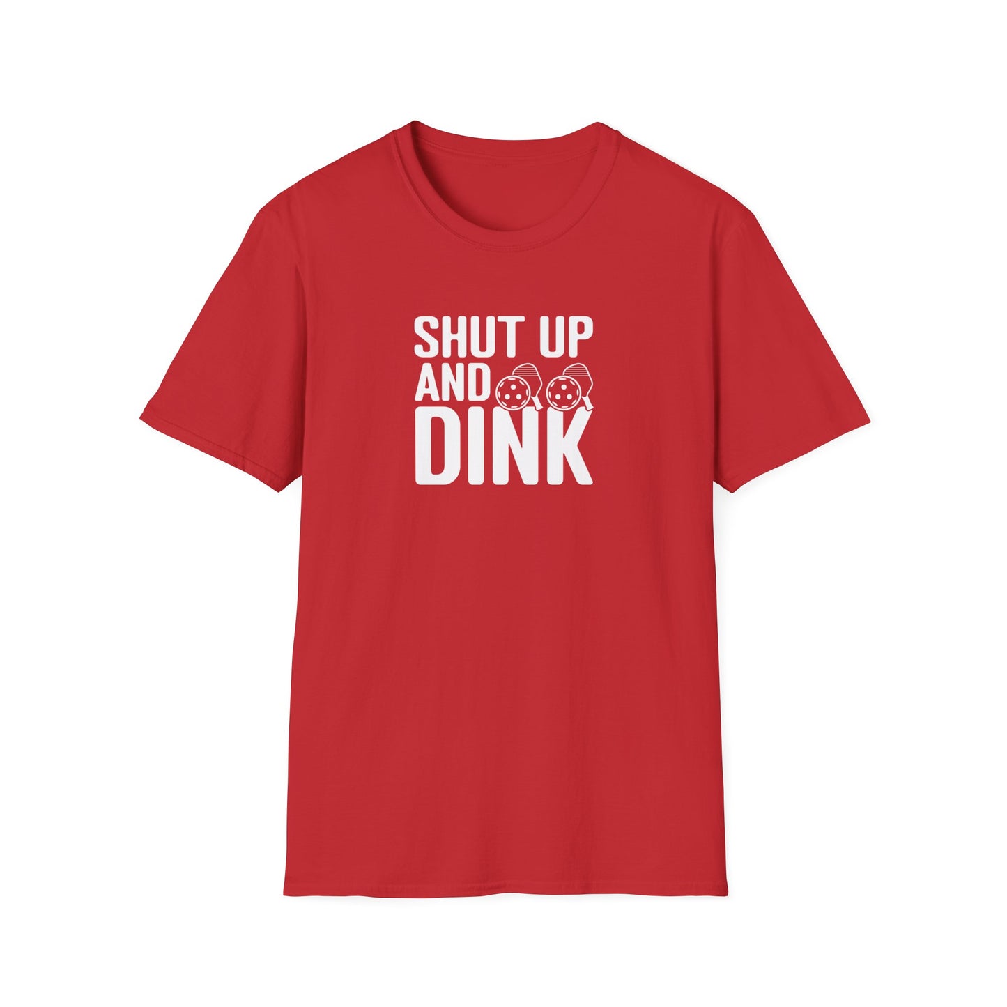 Men's Funny Pickleball T-shirt - Shut Up and Dink