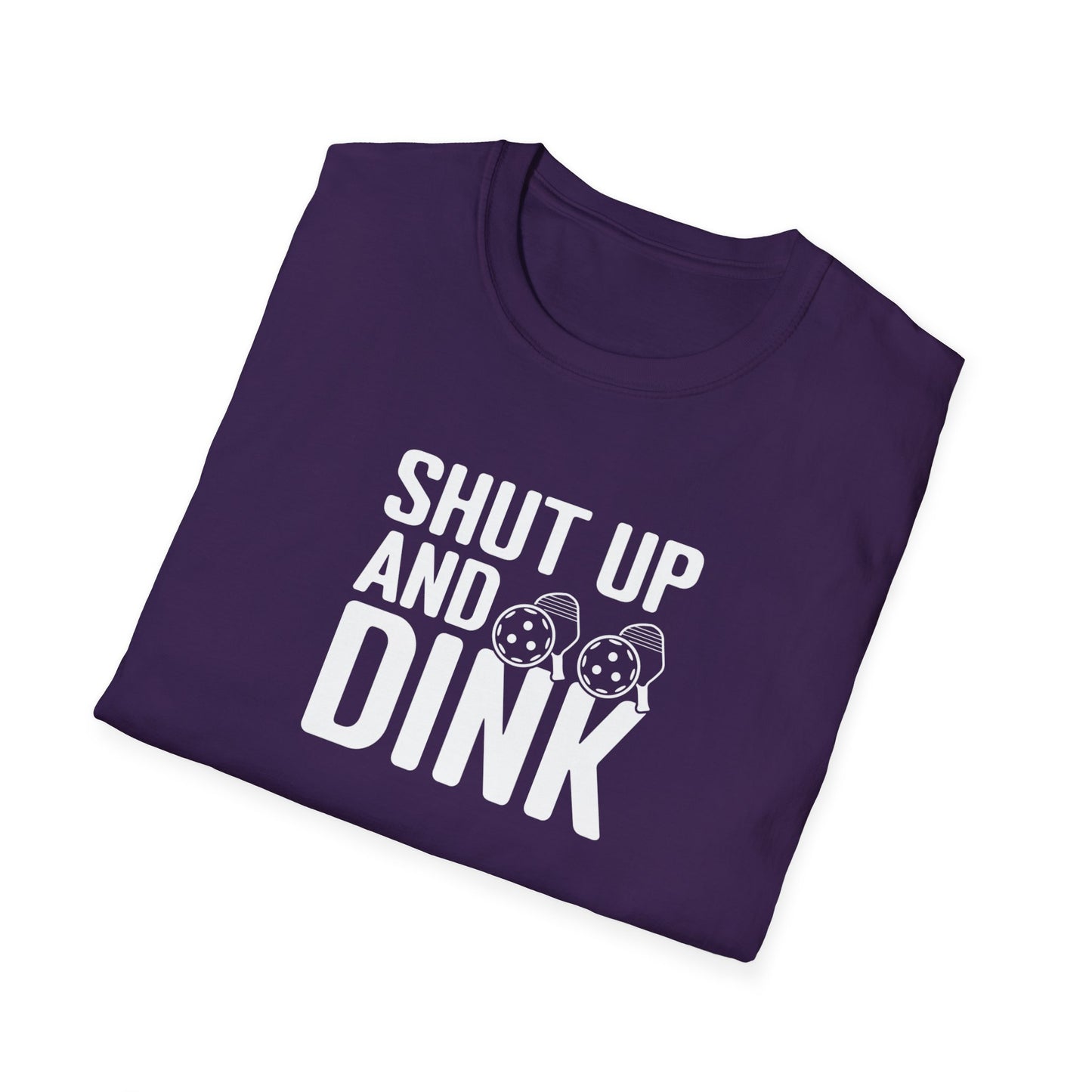 Men's Funny Pickleball T-shirt - Shut Up and Dink