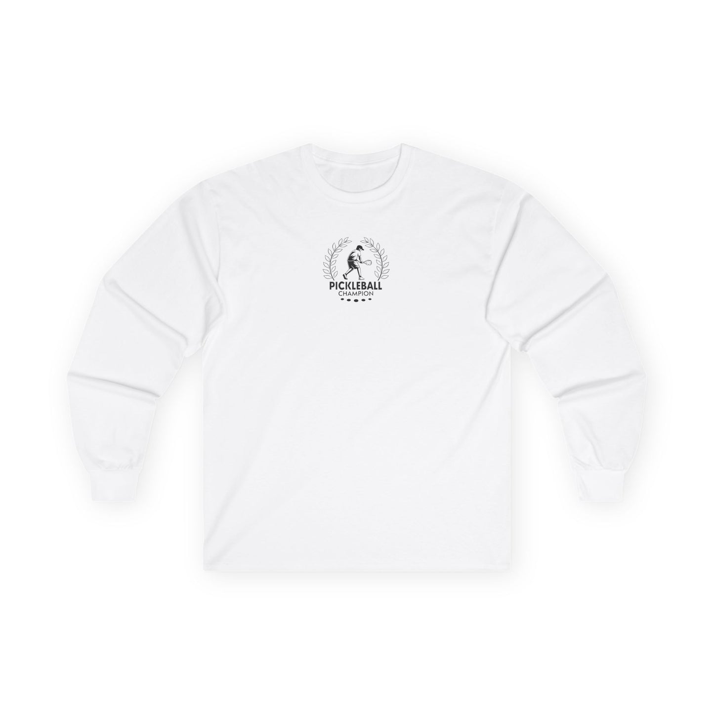 Men's Comfy Pickleball Long Sleeves top - Pickleball Champion White