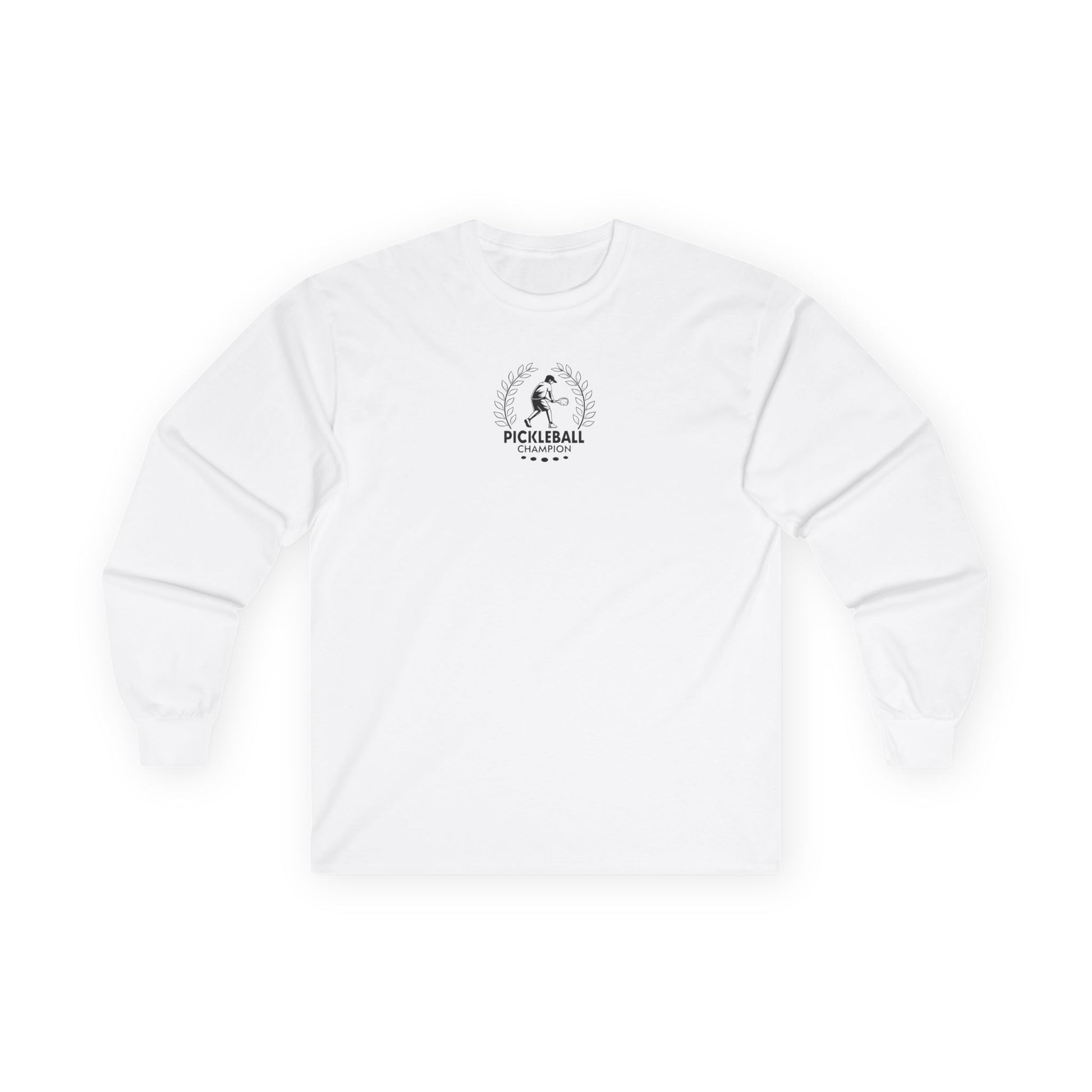 Men's Comfy Pickleball Long Sleeves top - Pickleball Champion White