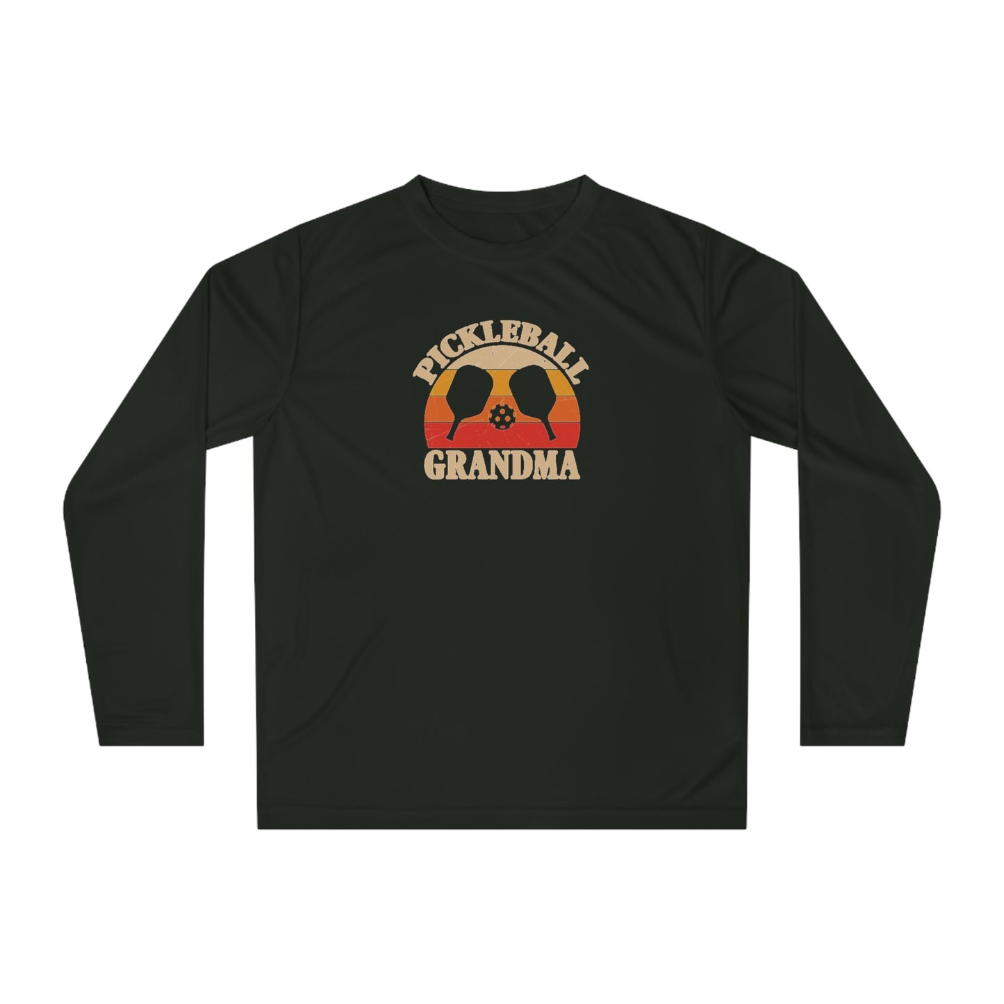 Women's Comfy Pickleball Long Sleeves top - Pickleball Grandma Black