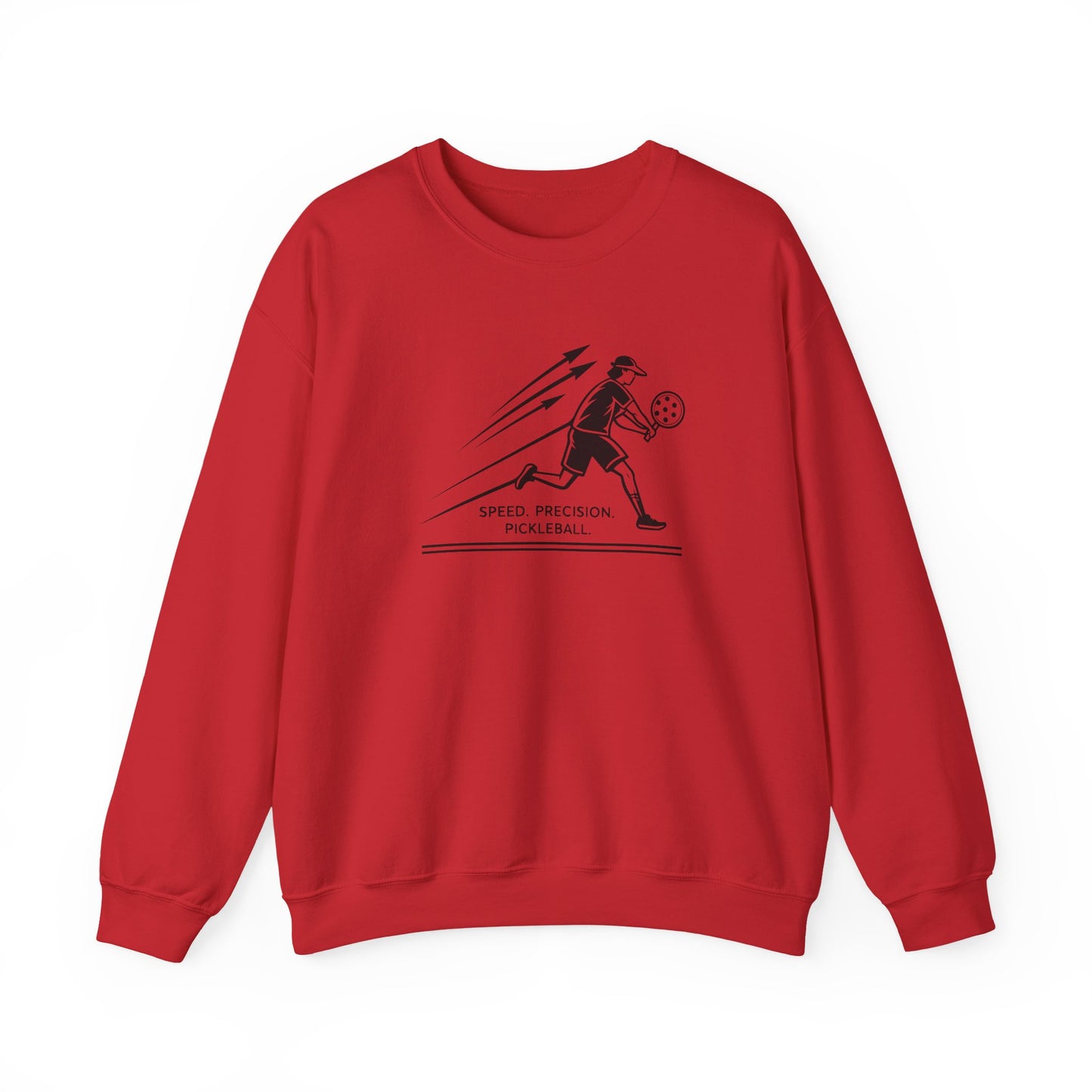 Men's Comfy Pickleball Sweatshirt - Speed. Precision. Pickleball. Red