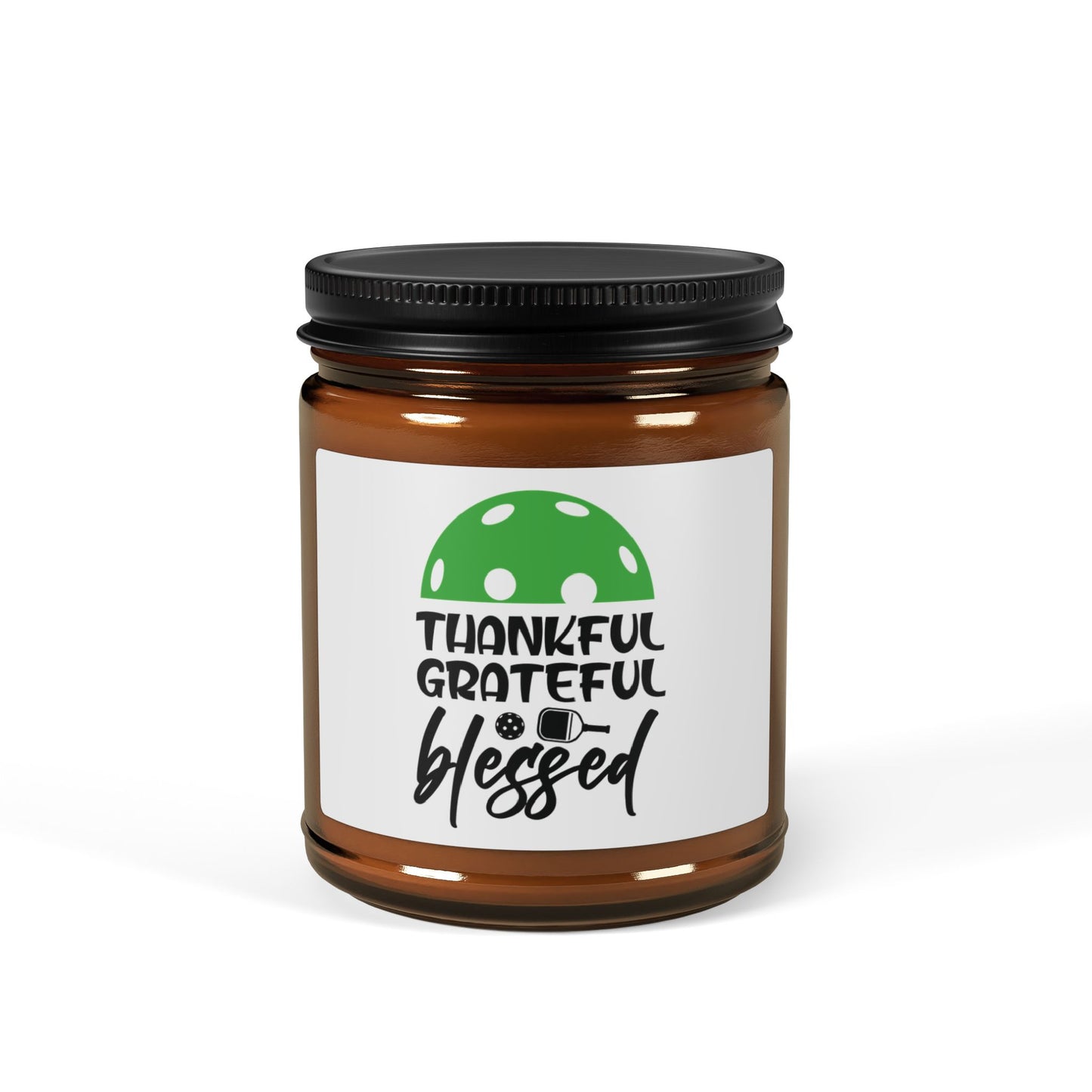 Pickleball Delightful Candle - Thankful Grateful Blessed Amber