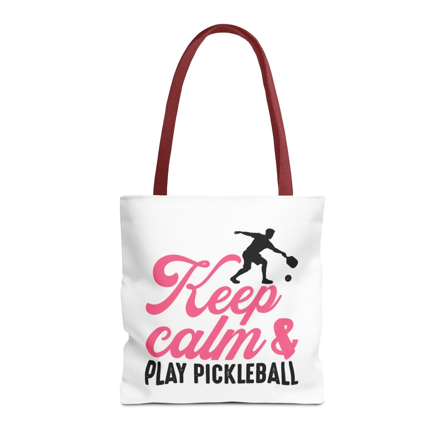 Pickleball Stylish Tote Bag - Keep Calm & Play Pickleball Red
