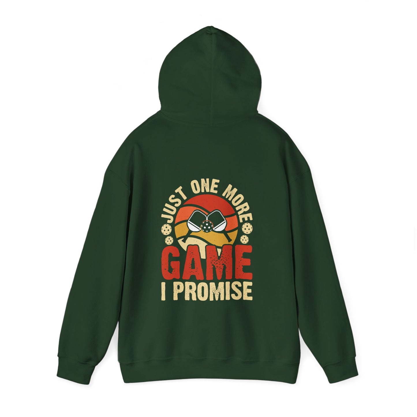Men's Funny Pickleball Hoodie - Just One More Game I Promise