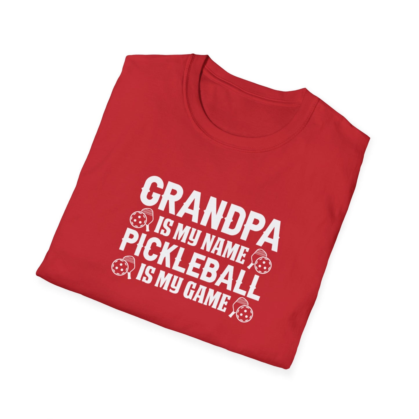Men's Pickleball T-shirt - Grandpa Is My Name Pickleball Is My Game