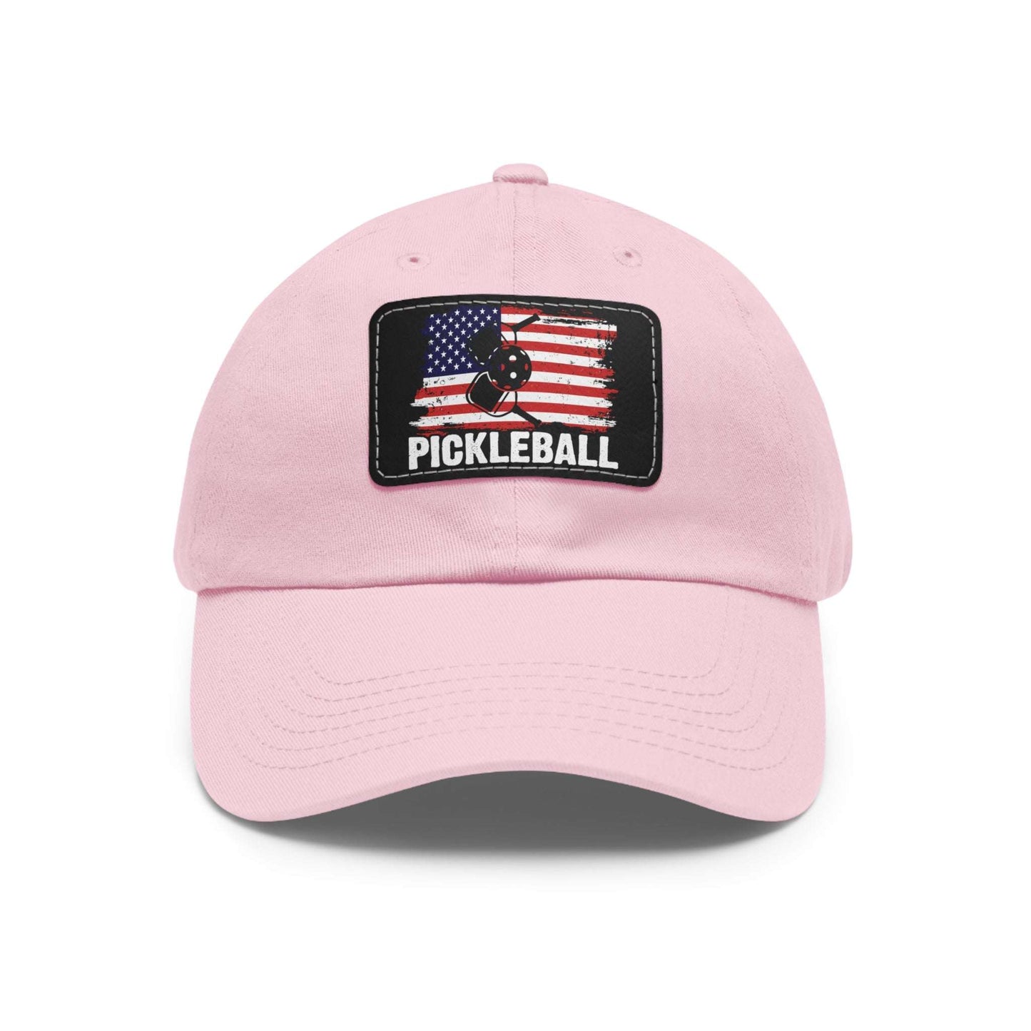 Pickleball Unique Cap - Pickleball with American Flag Pink