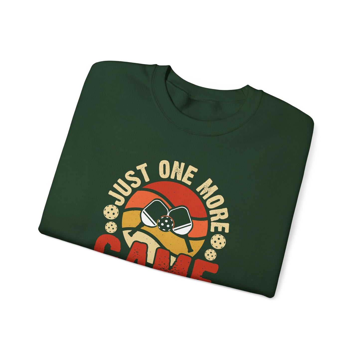 Men's Unique Pickleball Sweatshirt - Just One More Game I Promise