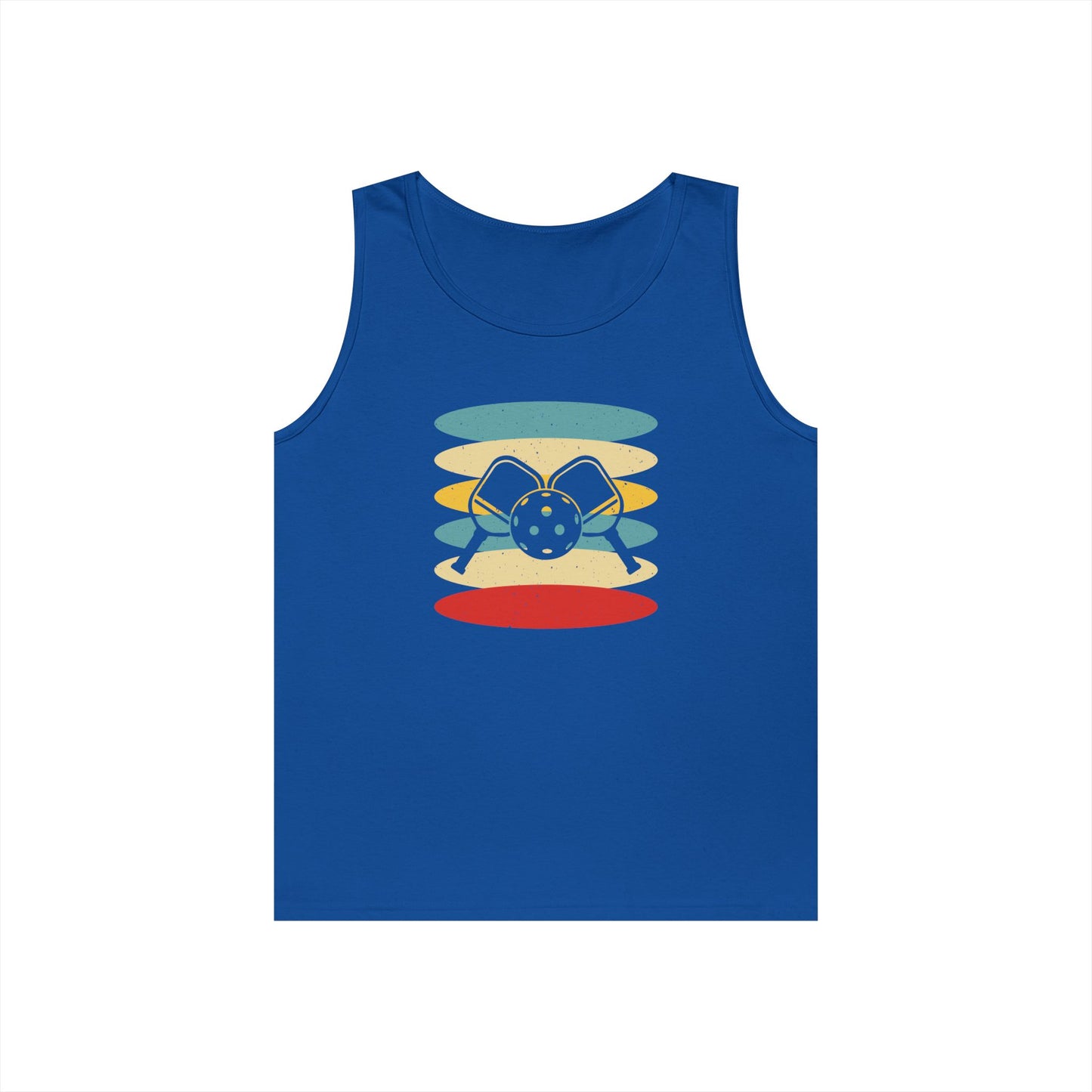 Men's Stylish Pickleball Tank Top - Pickleball Retro Royal