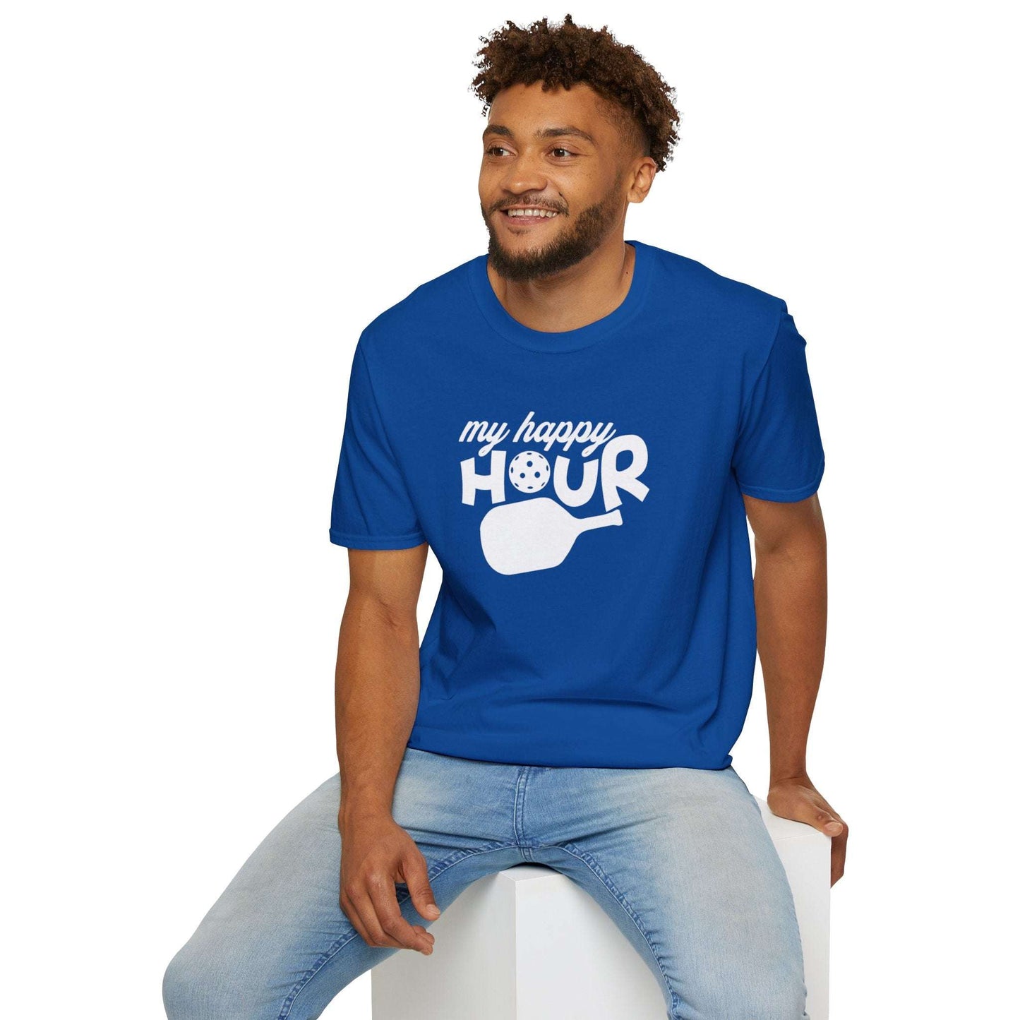 Men's Soft Pickleball T-shirt - My Happy Hour