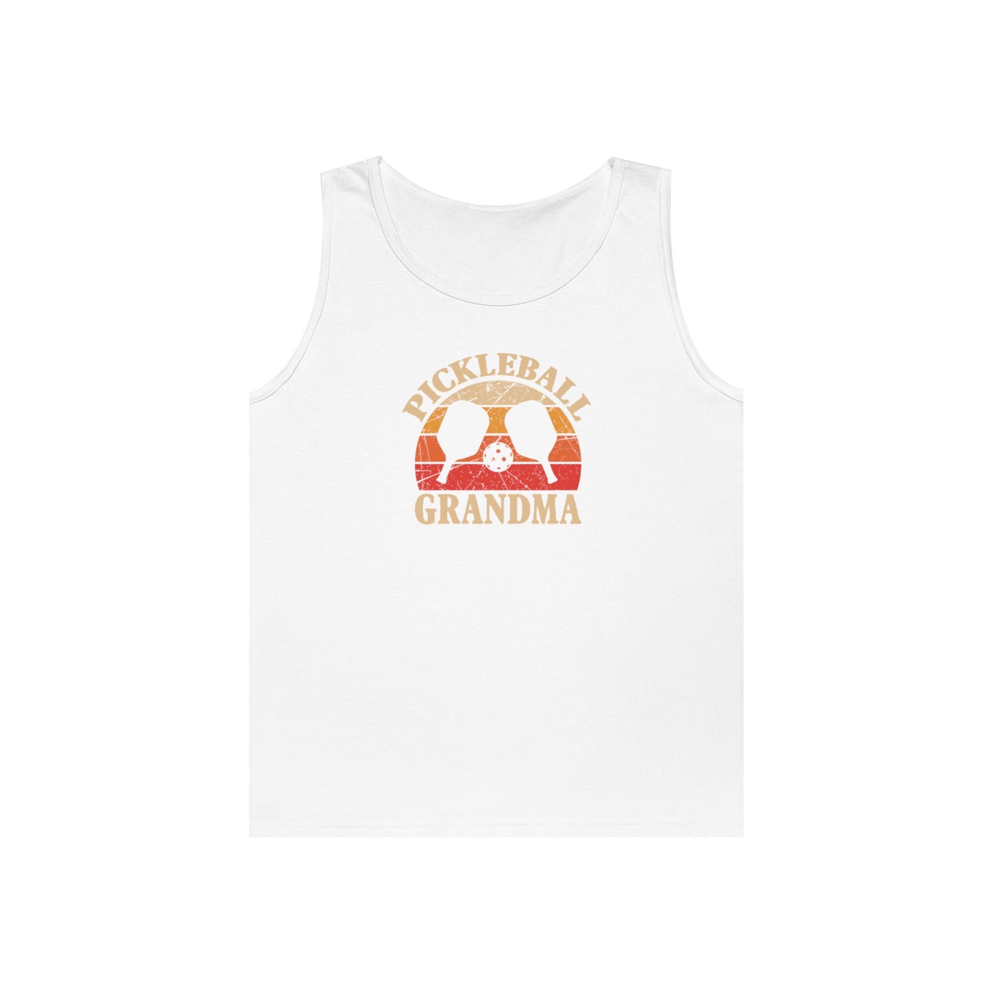 Women's Durable Pickleball Tank Top - Pickleball Grandma White
