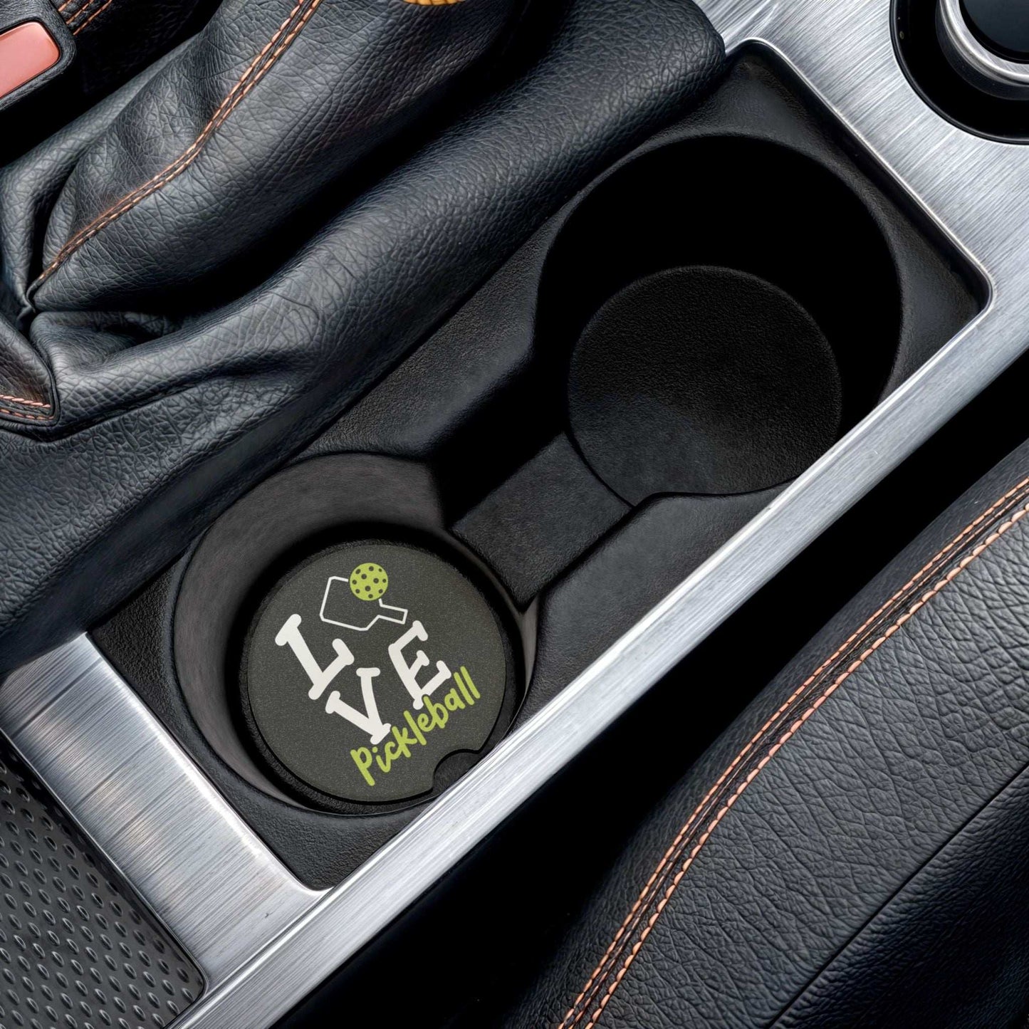 Pickleball Unique Car Coaster - Love Pickleball