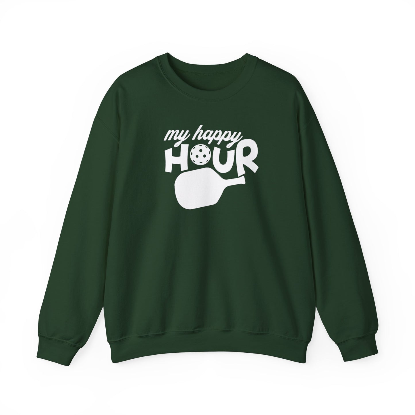 Men's Soft Pickleball Sweatshirt - My Happy Hour Green