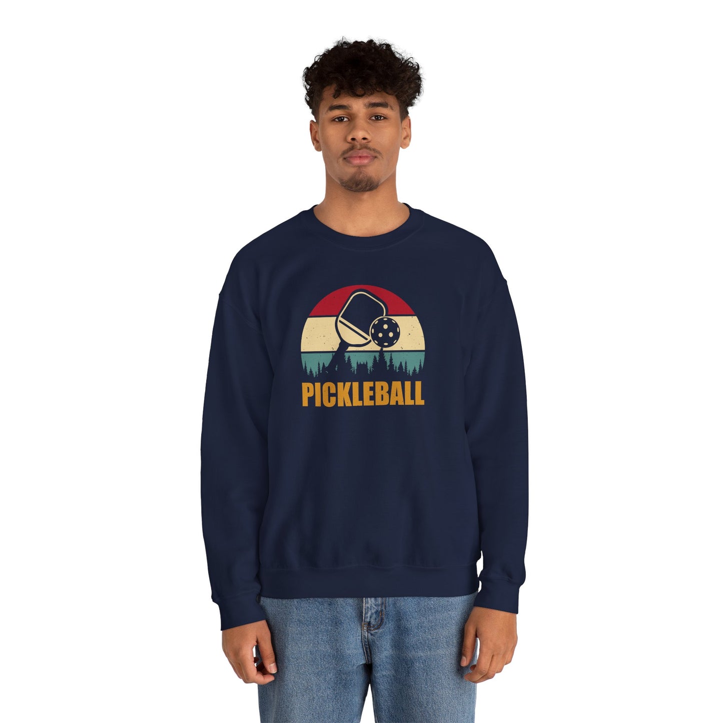 Men's Comfy Pickleball Sweatshirt - Pickleball Retro
