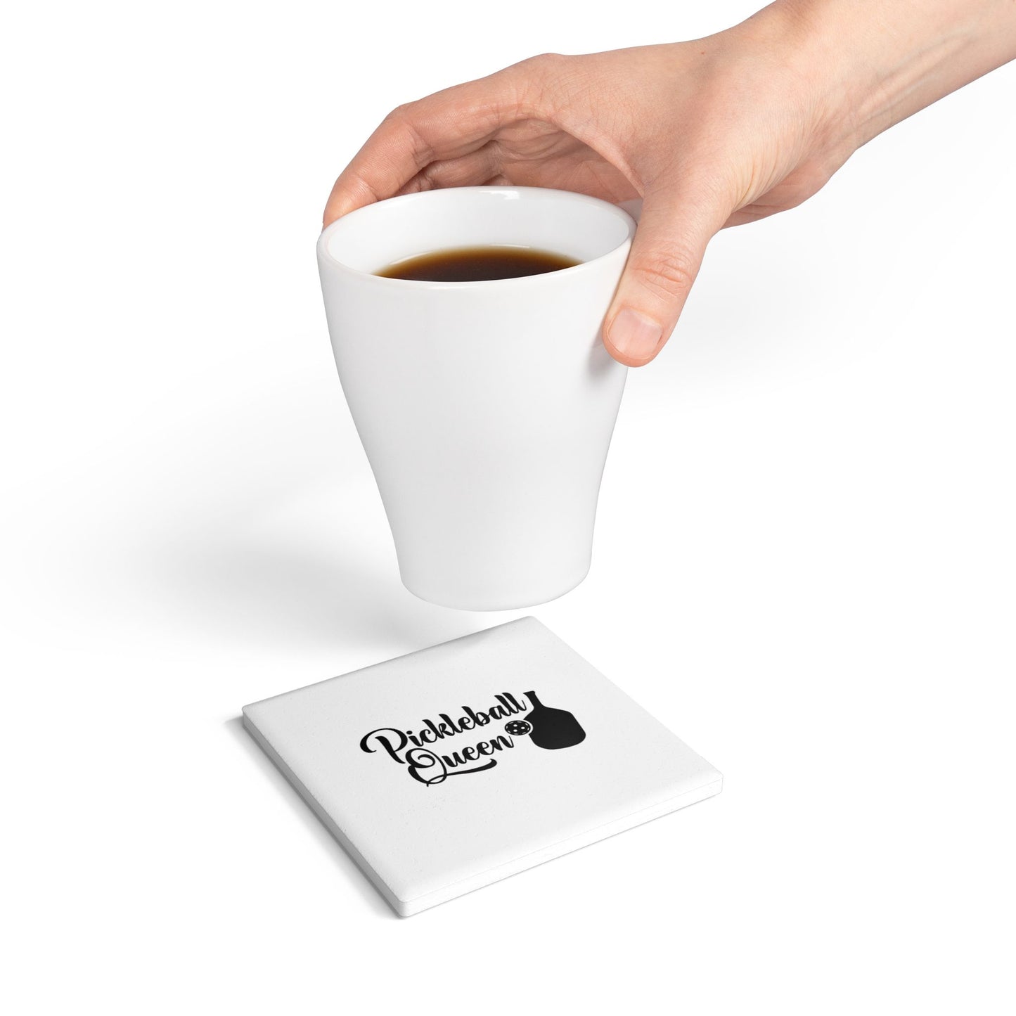 Pickleball Durable Ceramic Coaster - Pickleball Queen