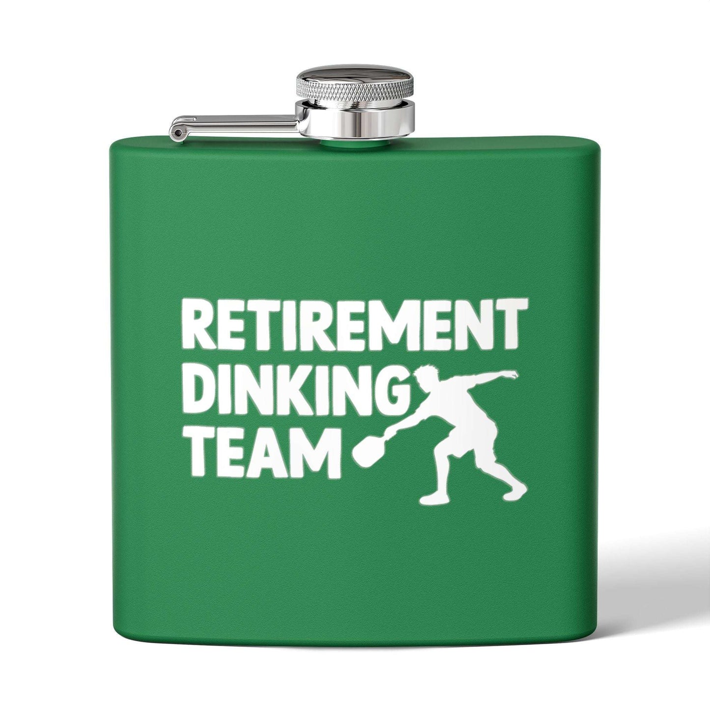 Pickleball Sporty Flask - Retirement Dinking Team Green