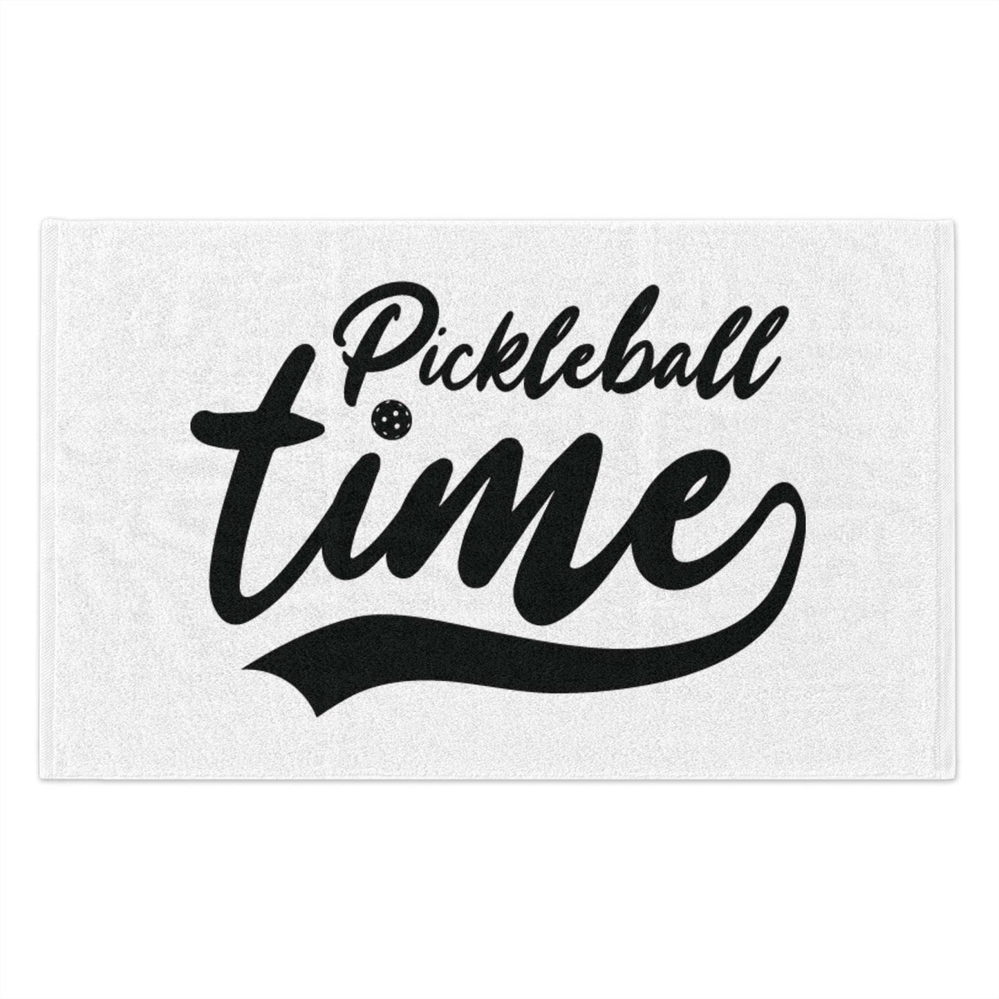 Pickleball Soft Rally Towel - Pickleball Time White