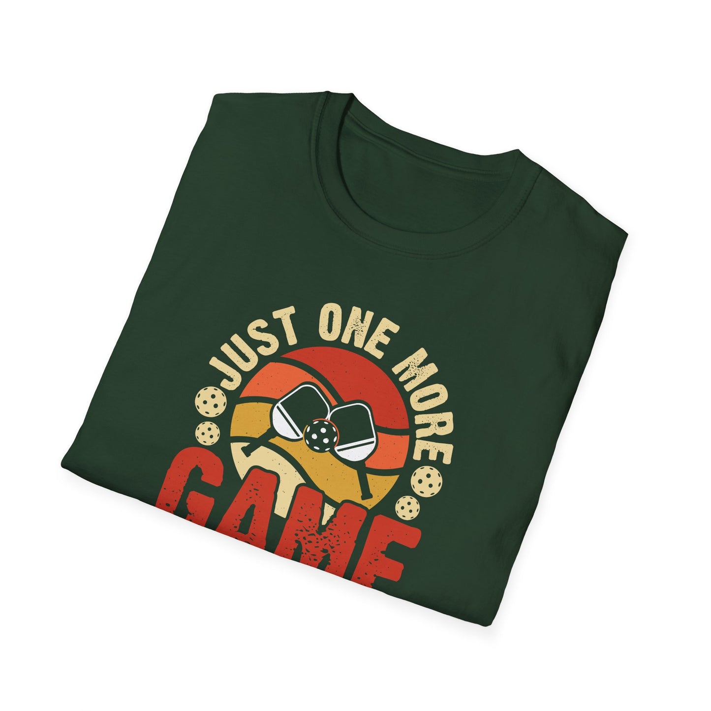 Men's Stylish Pickleball T-shirt - Just One More Game I Promise