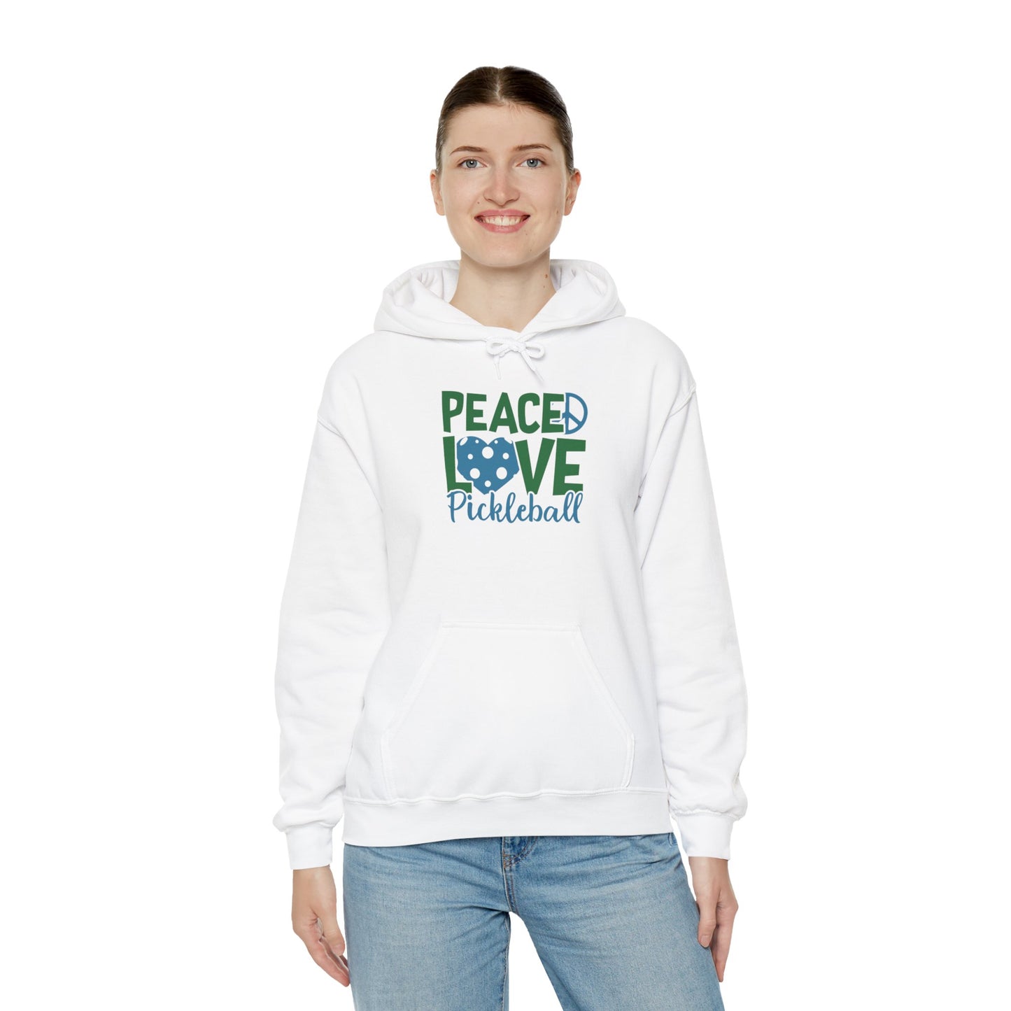 Women's Soft Pickleball Hoodie - Peace, Love, Pickleball