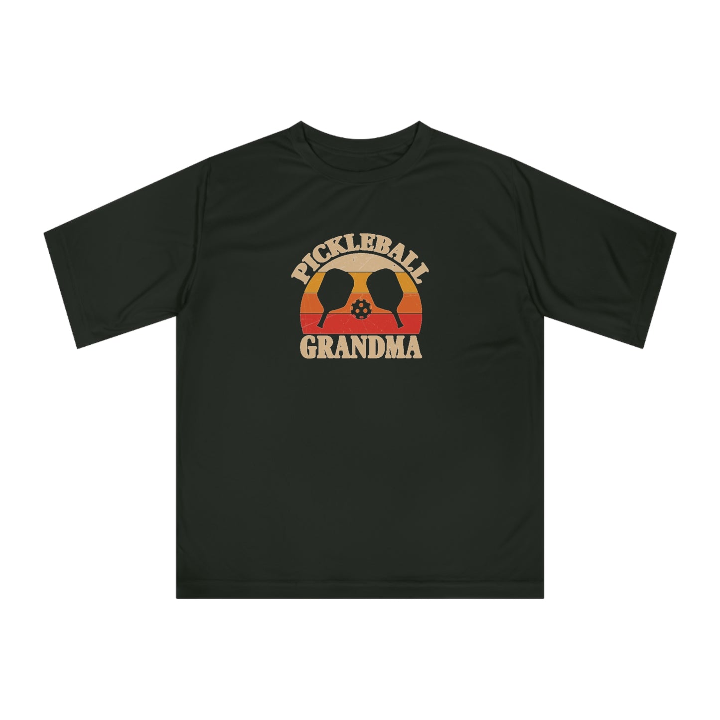 Women's Durable Pickleball T-shirt - Pickleball Grandma Black