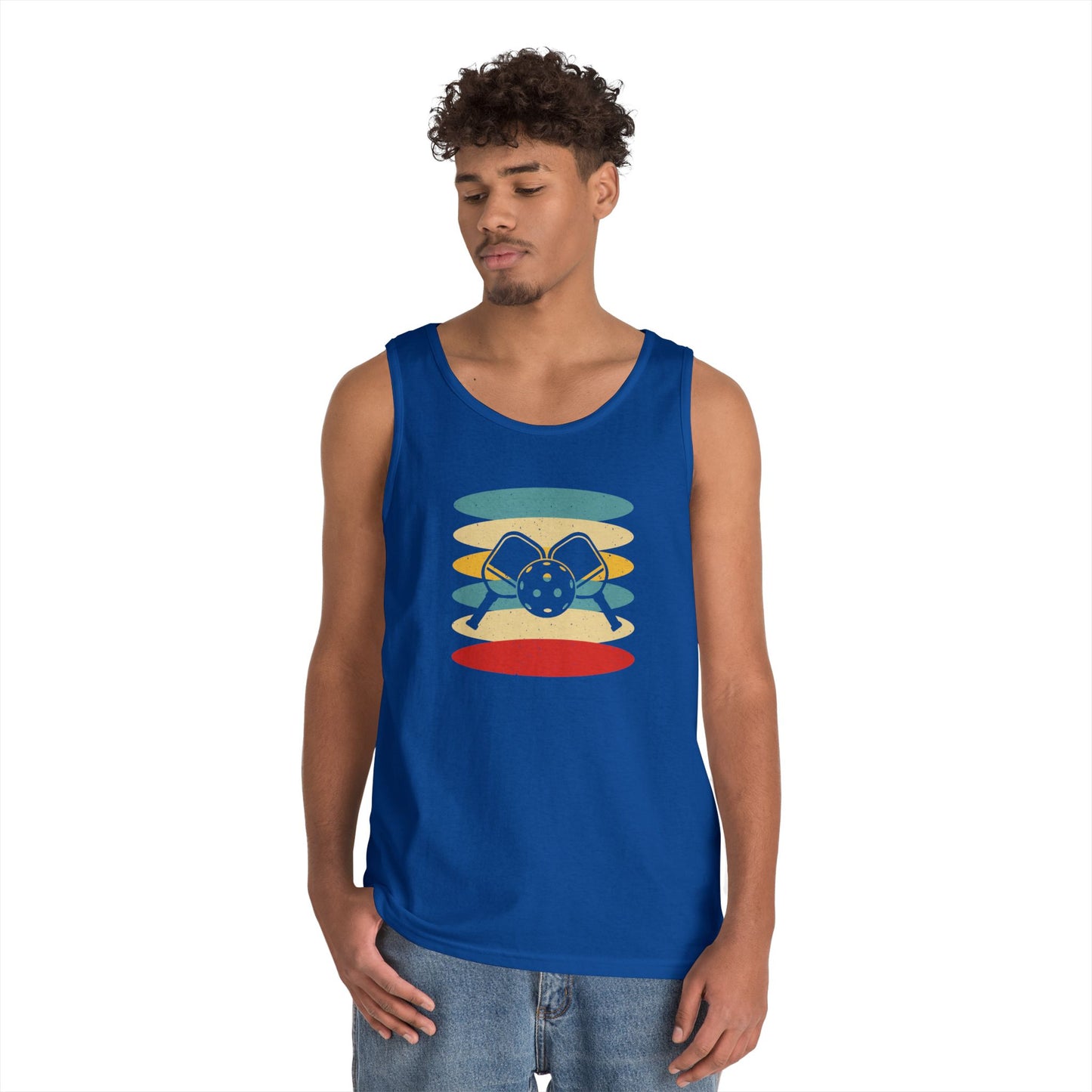 Men's Stylish Pickleball Tank Top - Pickleball Retro