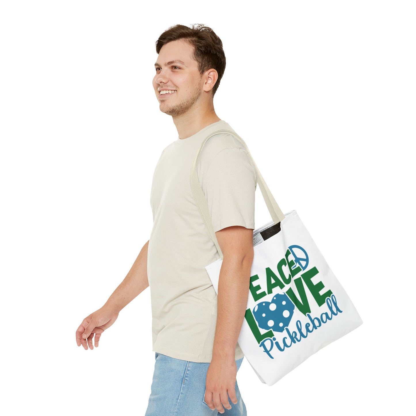 Pickleball Stylish Tote Bag - Peace, Love, Pickleball