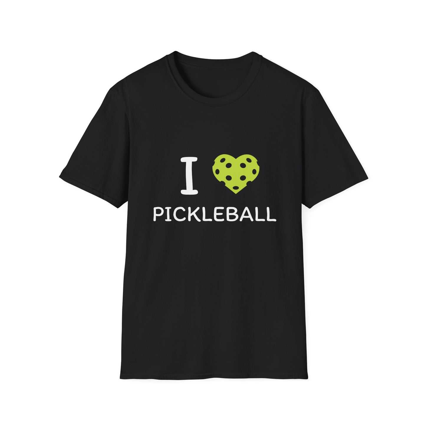 Women's Funny Pickleball T-Shirt - Heart Black