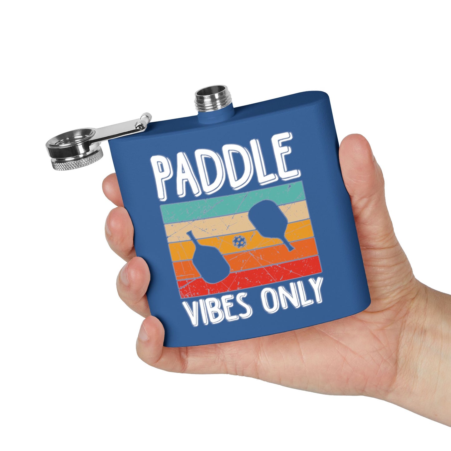 Pickleball Colorful Flask - Paddle Vibes Only
