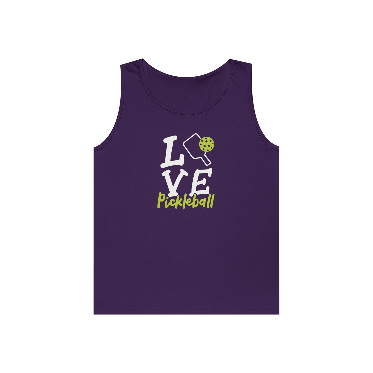 Women's Durable Pickleball Tank Top - Love Pickleball Purple
