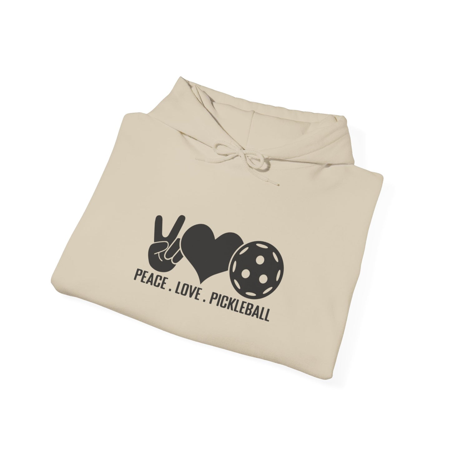 Men's Stylish Pickleball Hoodie - Peace, Love, Pickleball