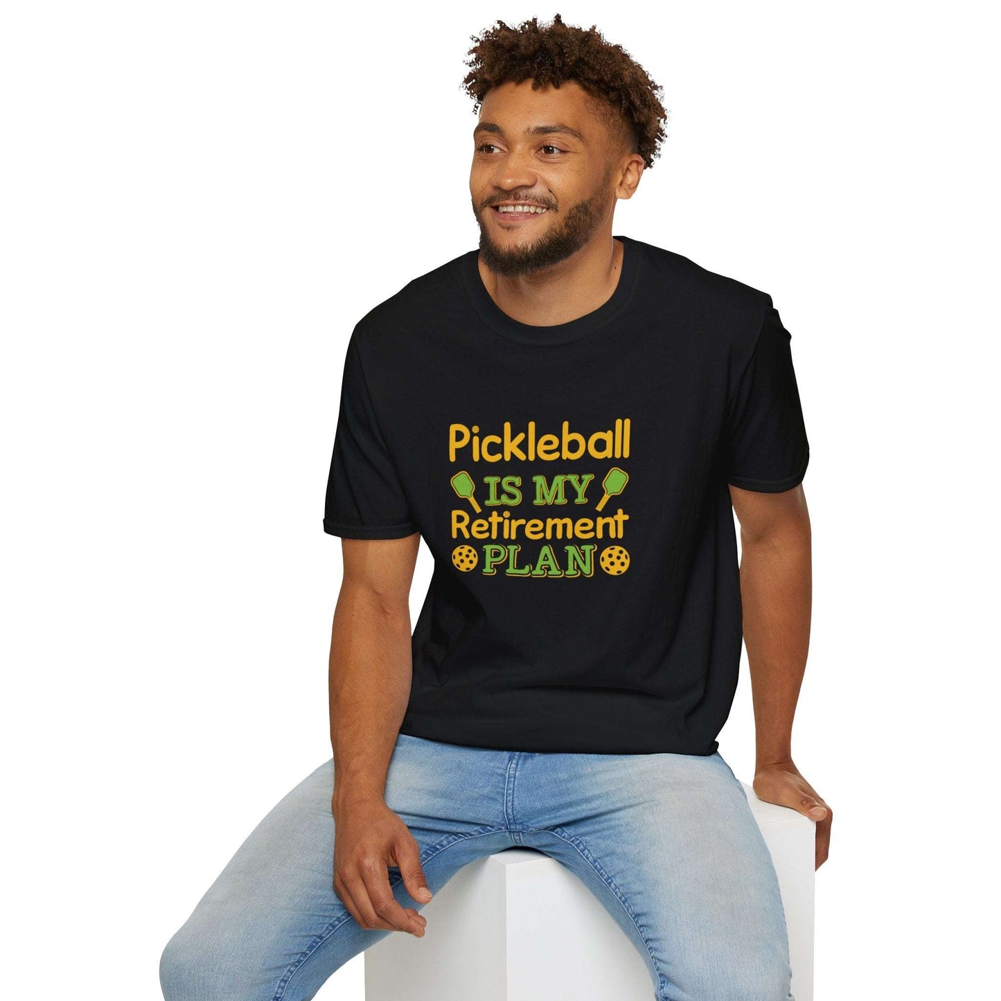 Men's Quirky Pickleball T-shirt - Pickleball Is My Retirement Plan