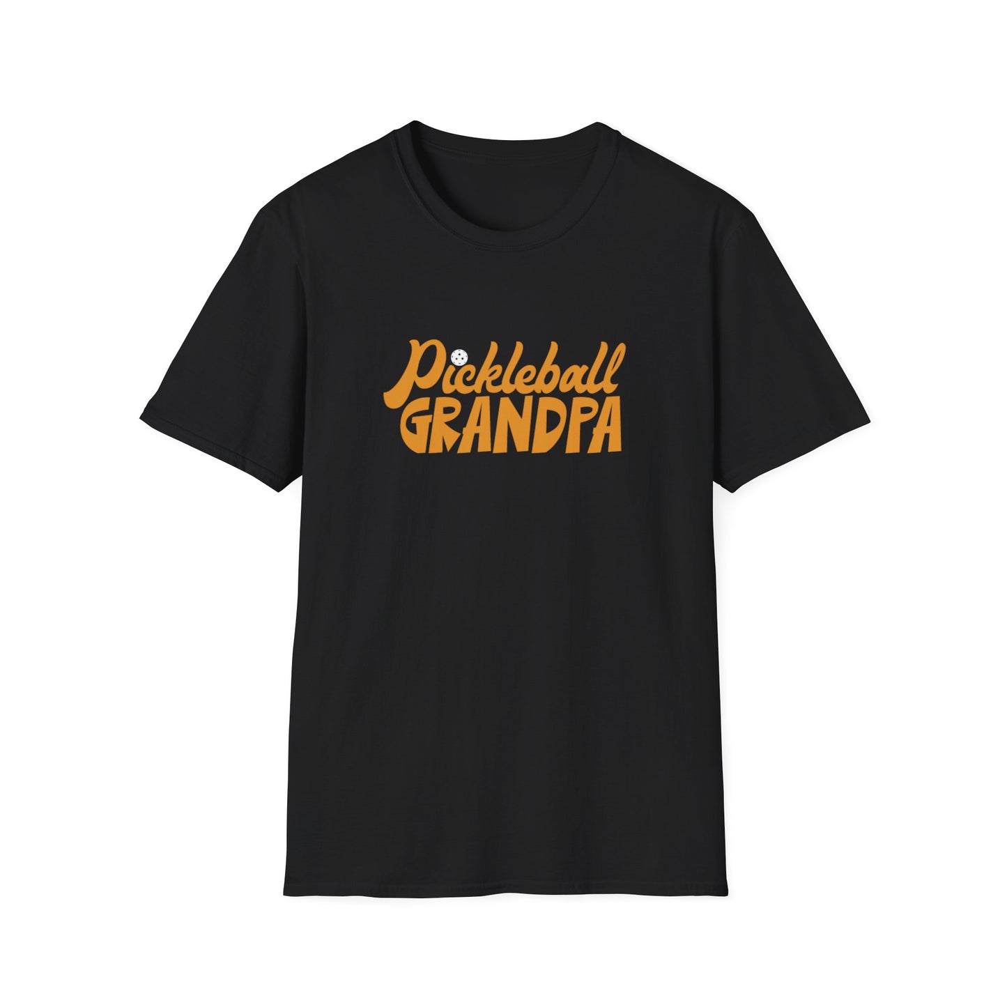 Men's Comfy Pickleball T-shirt - Pickleball Grandpa Black